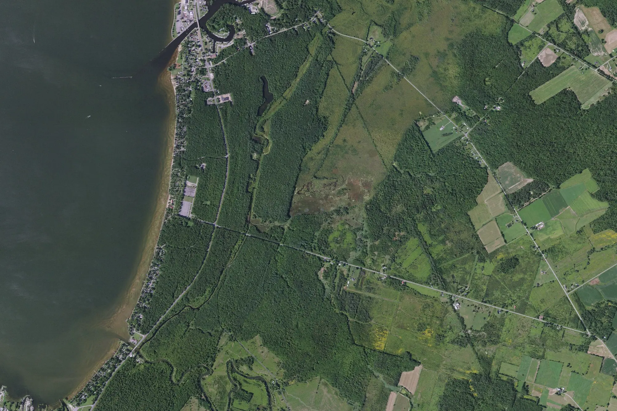 Aerial view of Verona Beach State Park