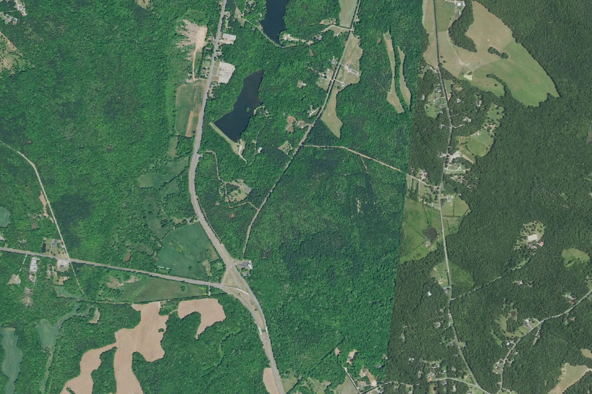 Aerial view of Andrew Jackson State Park