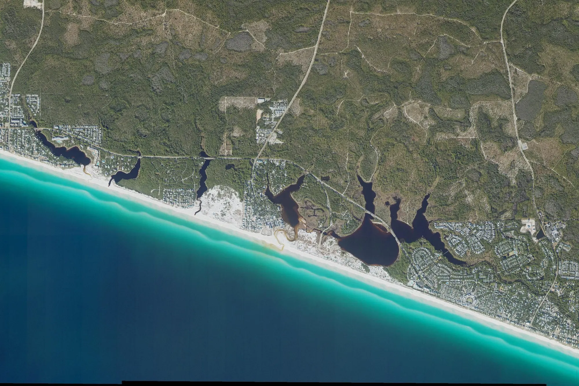 Aerial view of Grayton Beach State Park