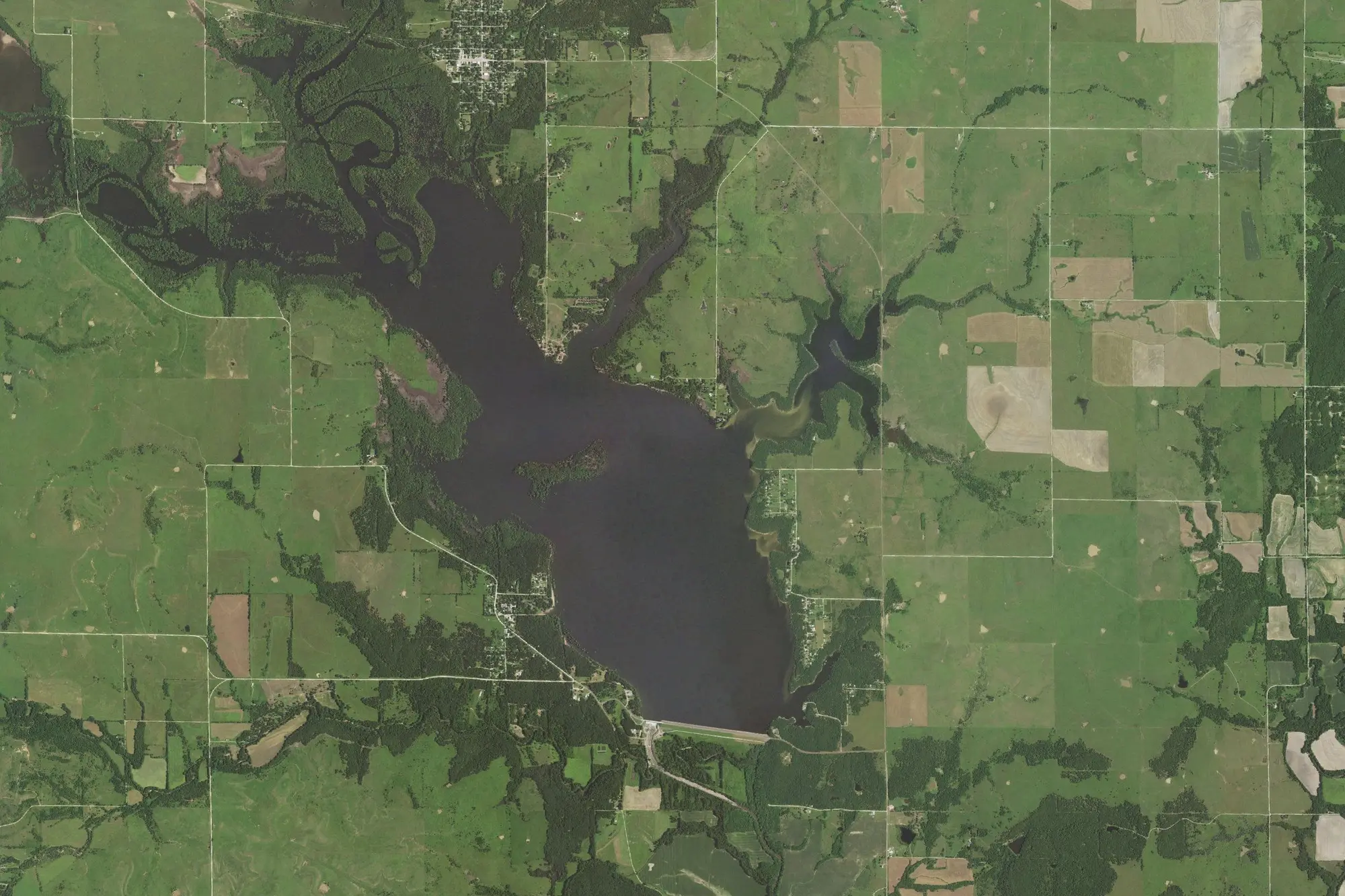 Aerial view of Toronto State Park