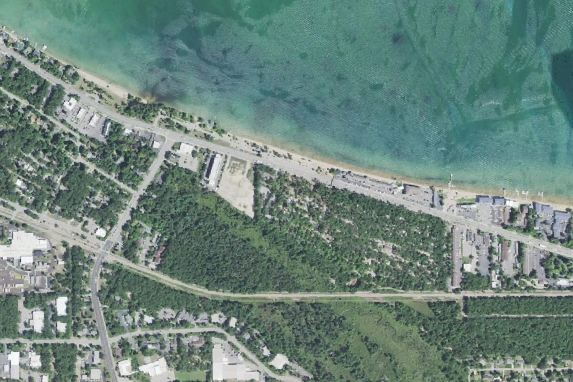 Aerial view of Charters Traverse City State Park