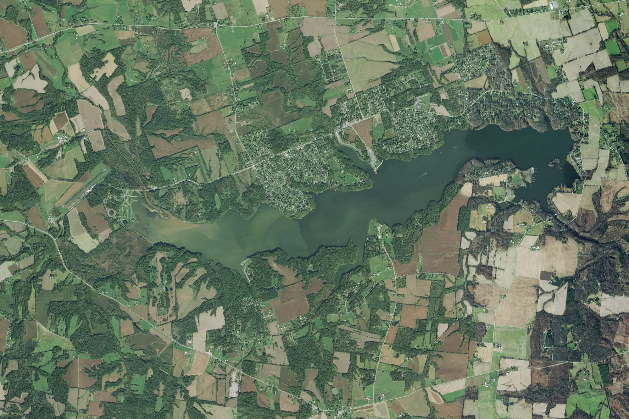 Aerial view of Rocky Fork State Park