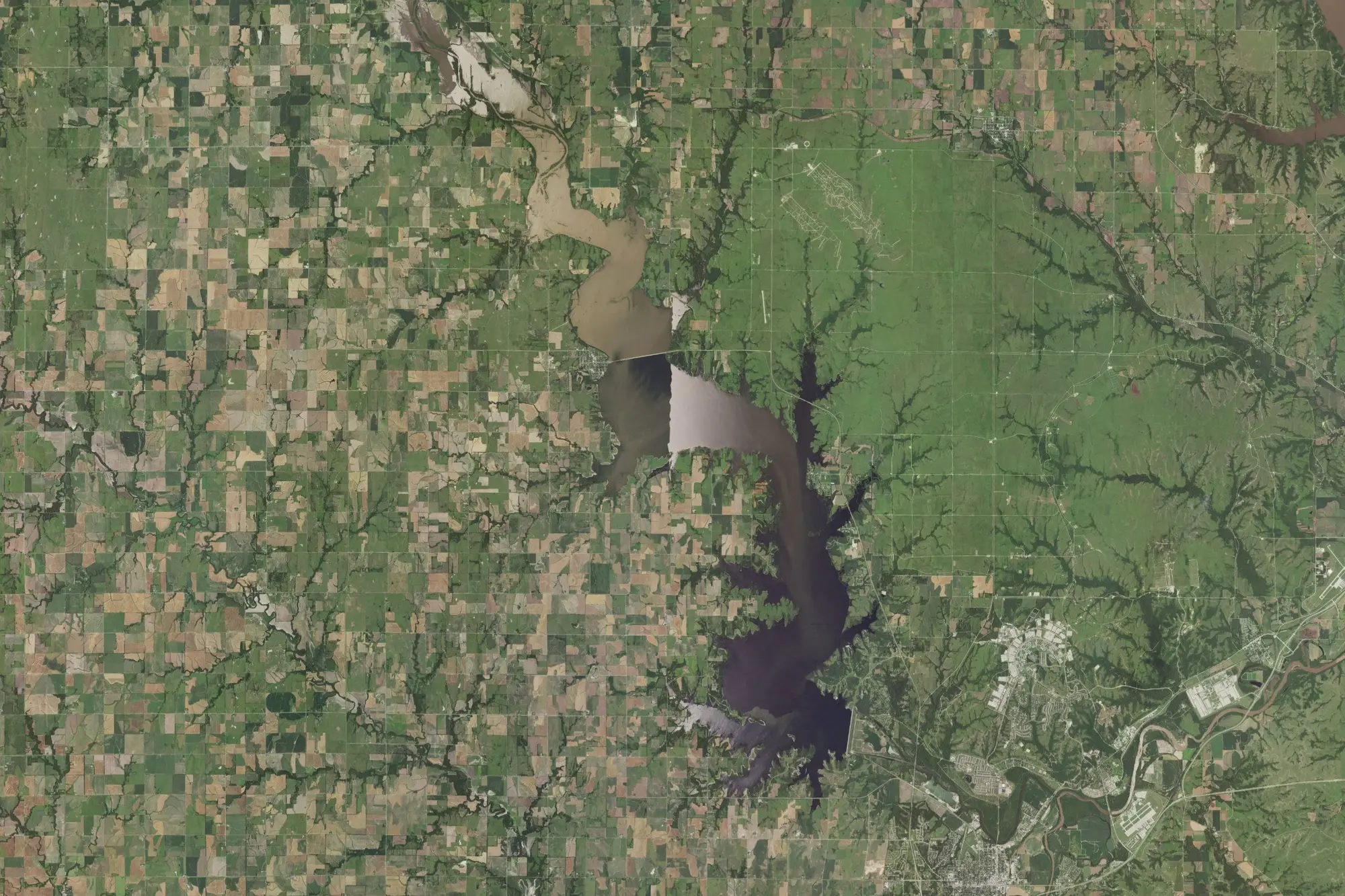 Aerial view of Milford Recreation Area