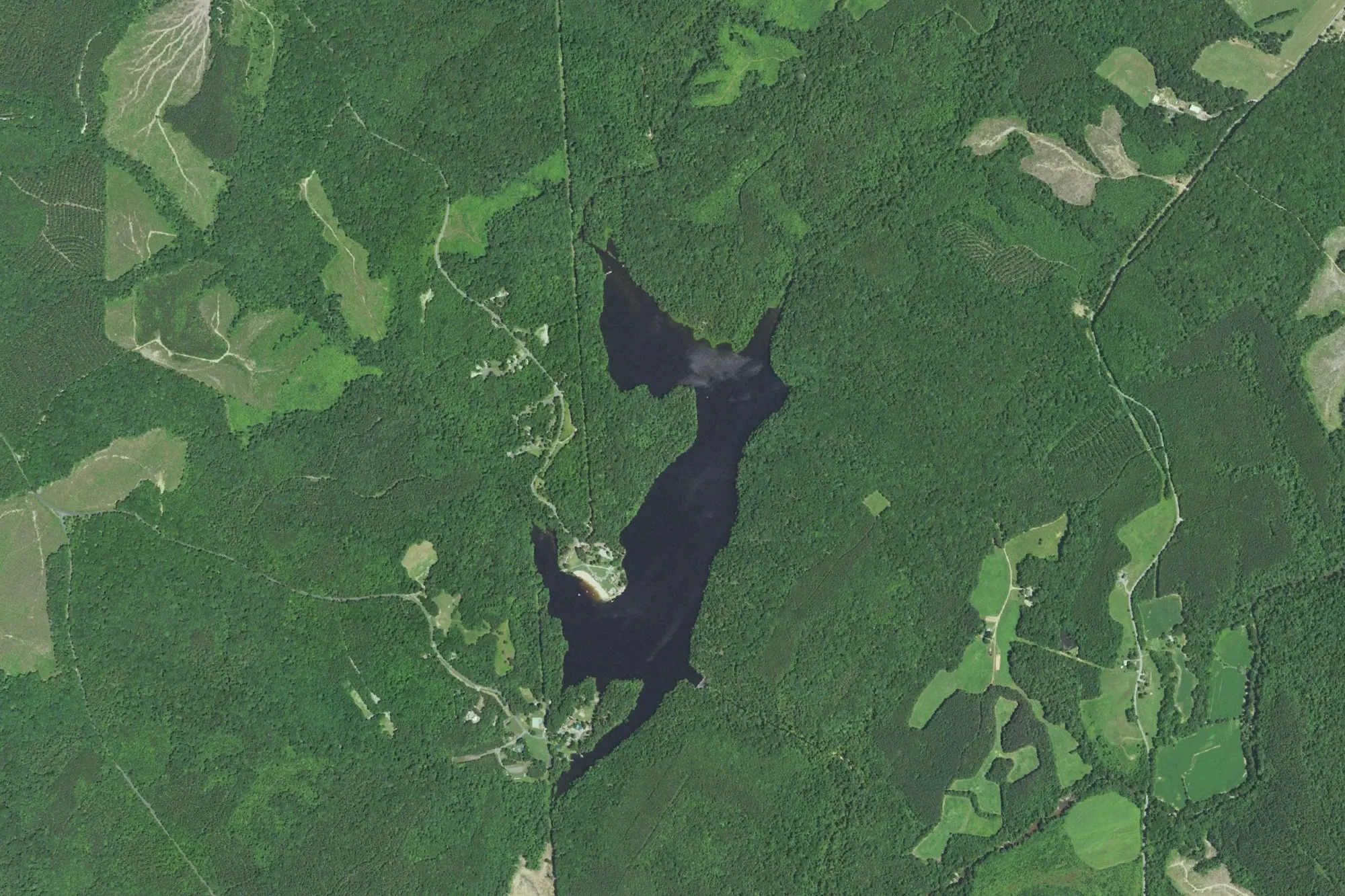 Aerial view of Holliday Lake State Park