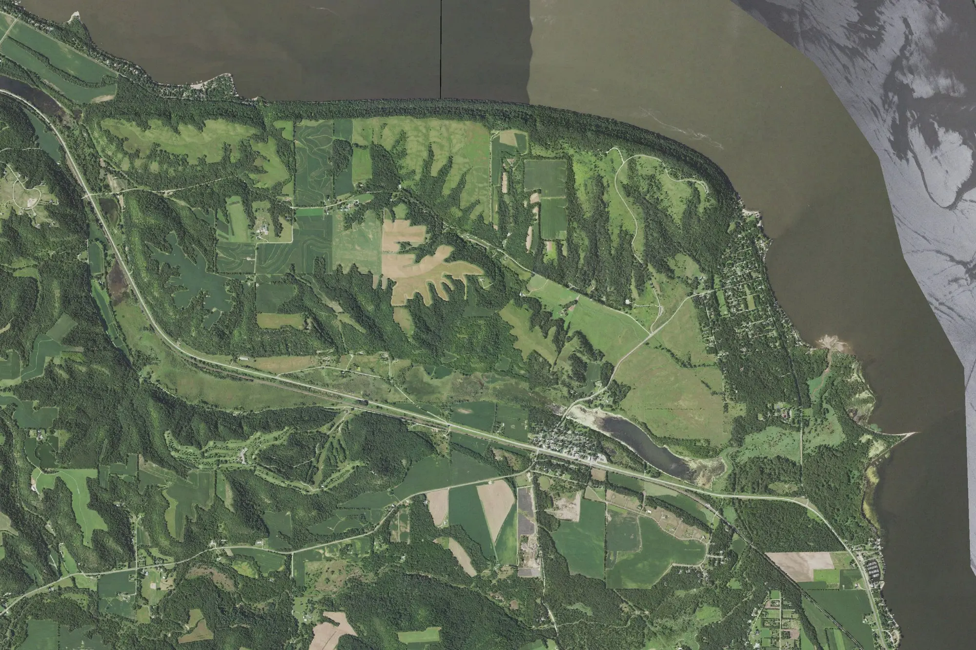 Aerial view of Frontenac State Park