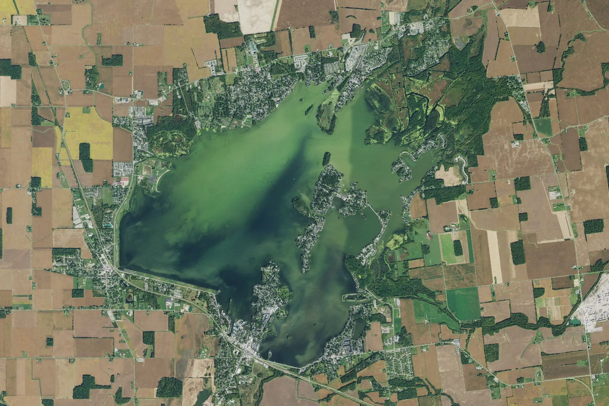 Aerial view of Indian Lake State Park