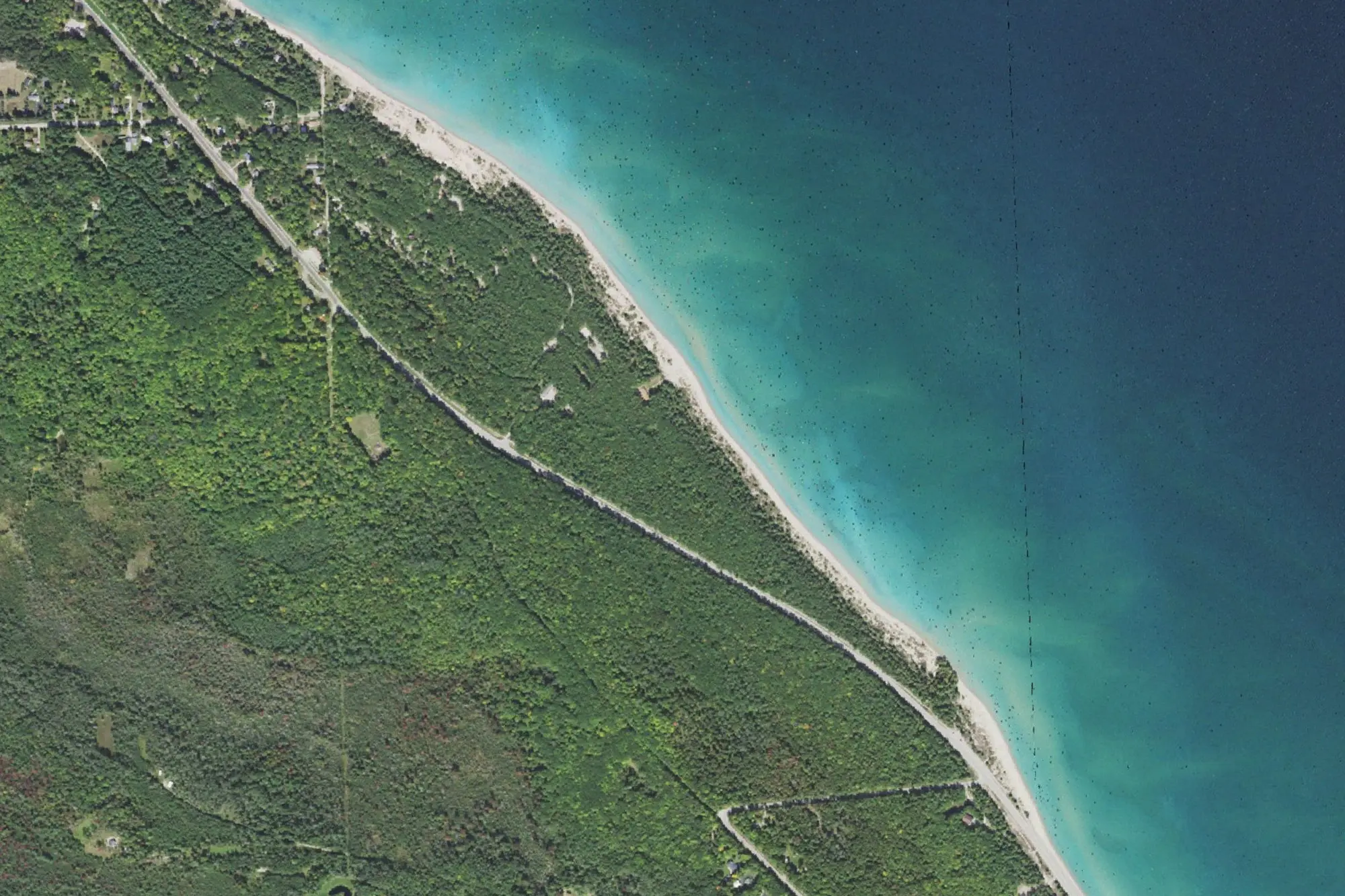 Aerial view of Hoeft State Park
