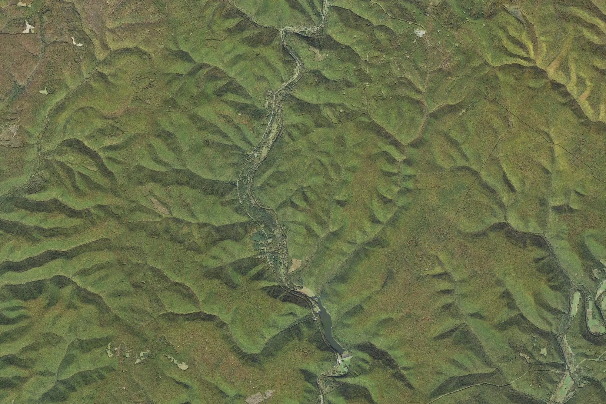 Aerial view of Sinnemahoning State Park