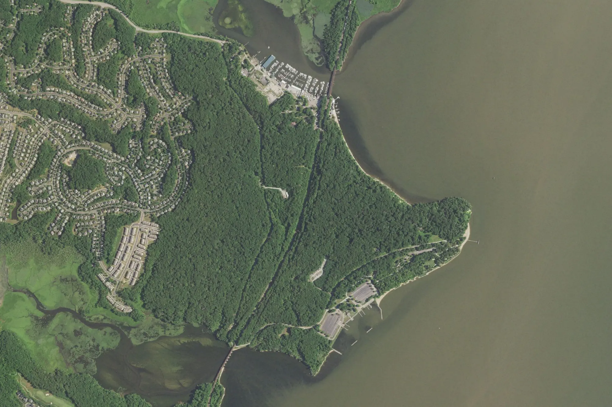 Aerial view of Leesylvania State Park