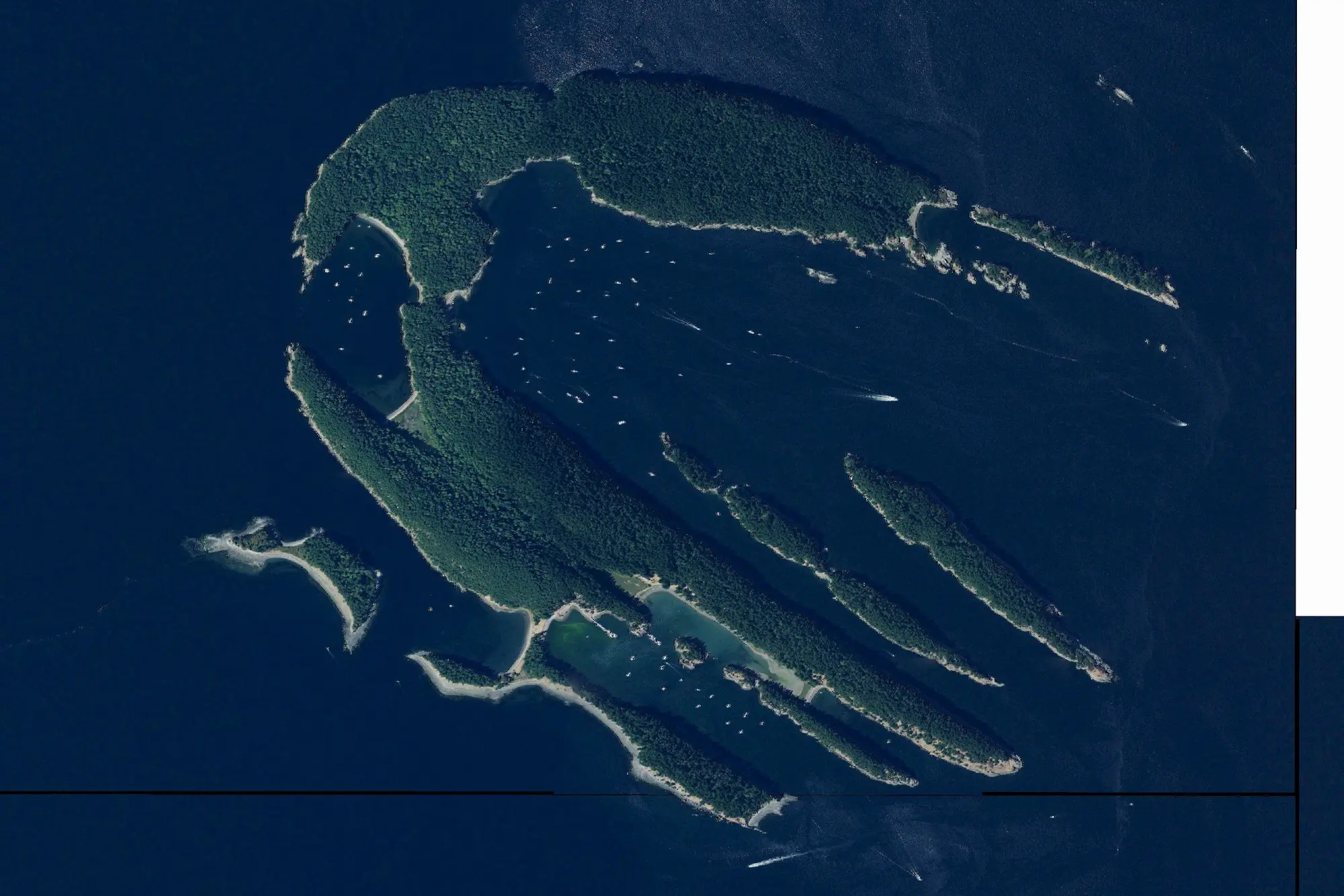 Aerial view of Sucia Island