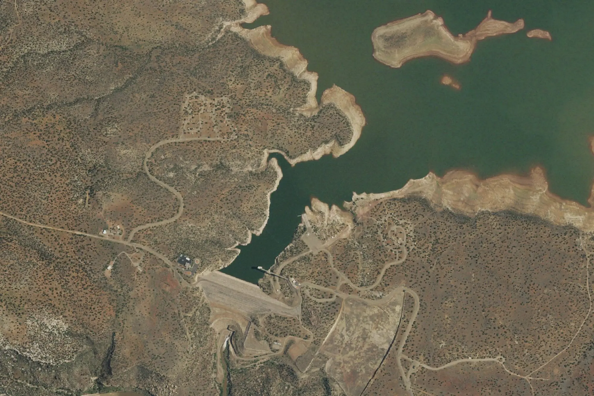 Aerial view of Santa Rosa Lake State Park