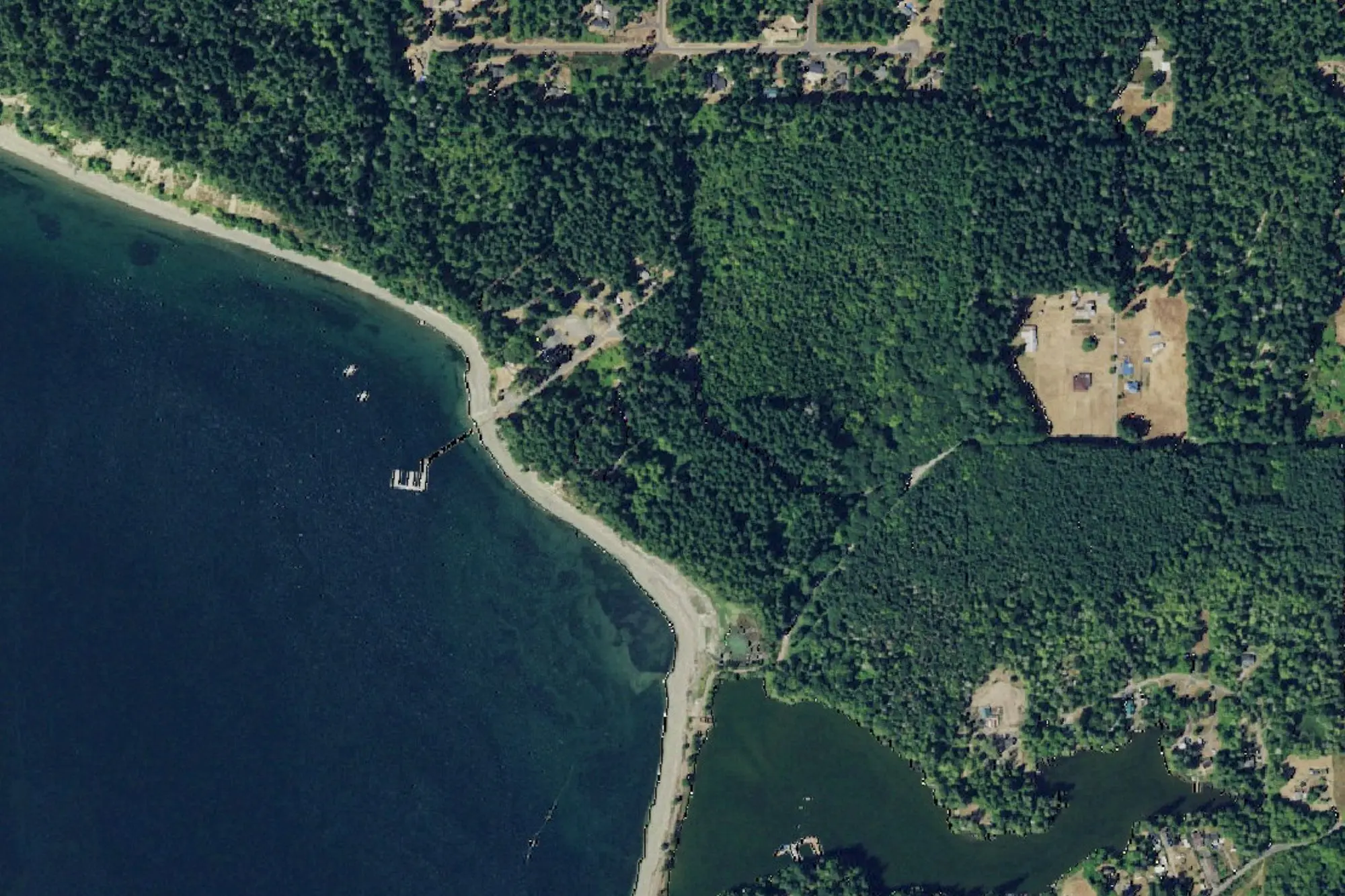 Aerial view of Joemma Beach