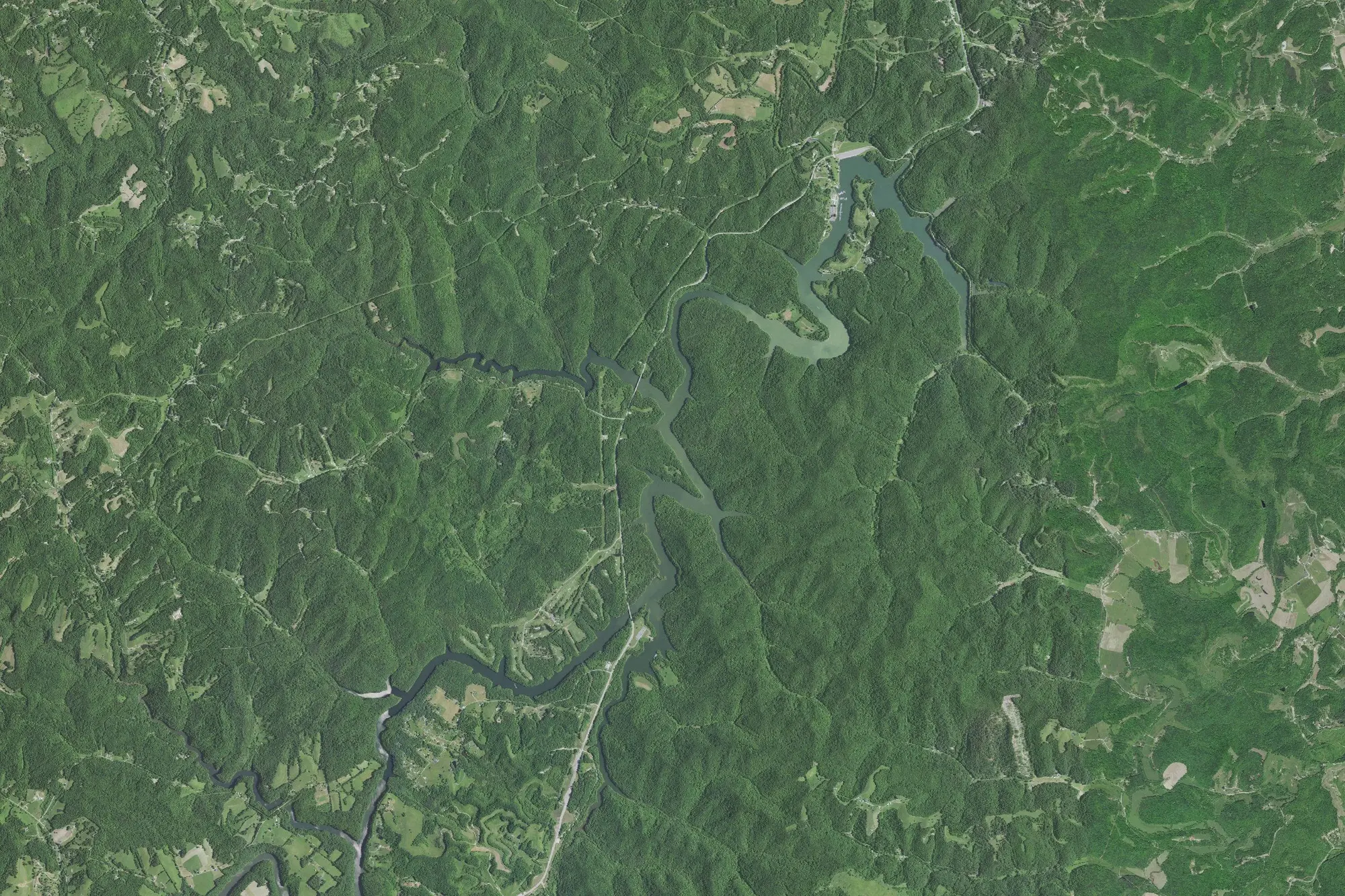 Aerial view of Grayson Recreation Area