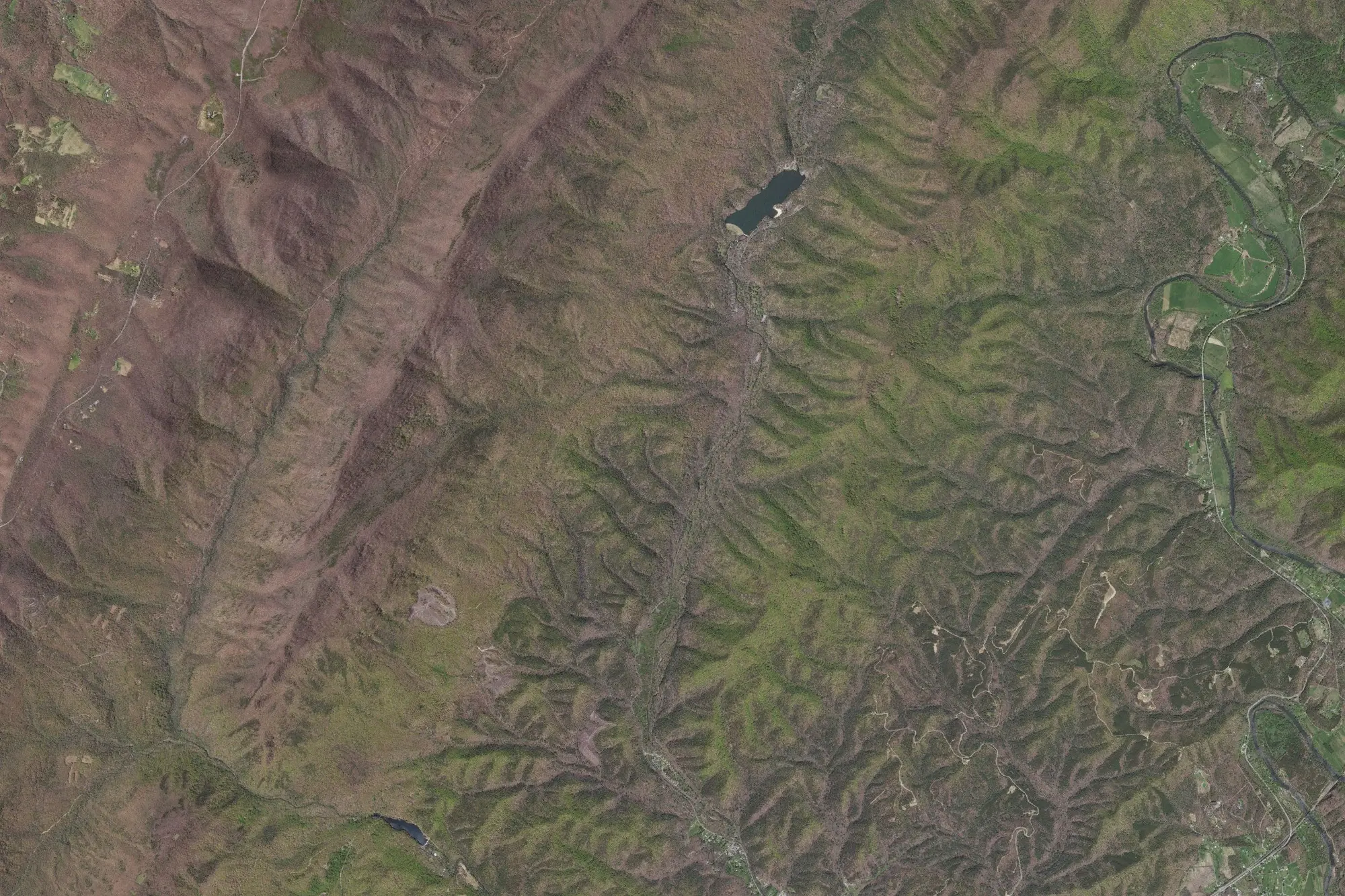 Aerial view of Douthat State Park