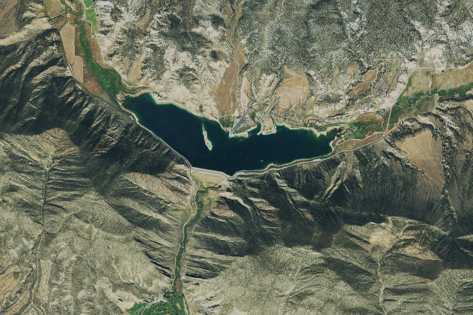 Aerial view of Rifle Gap State Park