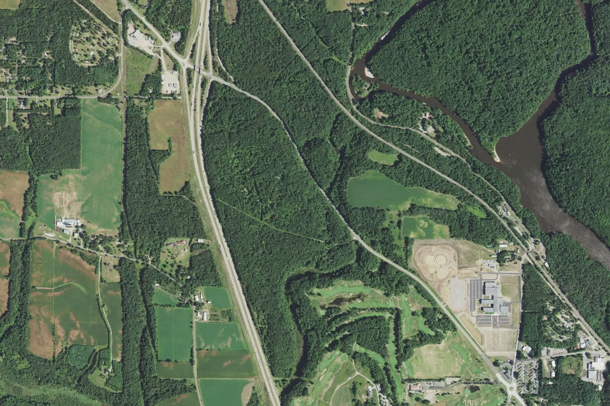 Aerial view of Rocky Arbor State Park