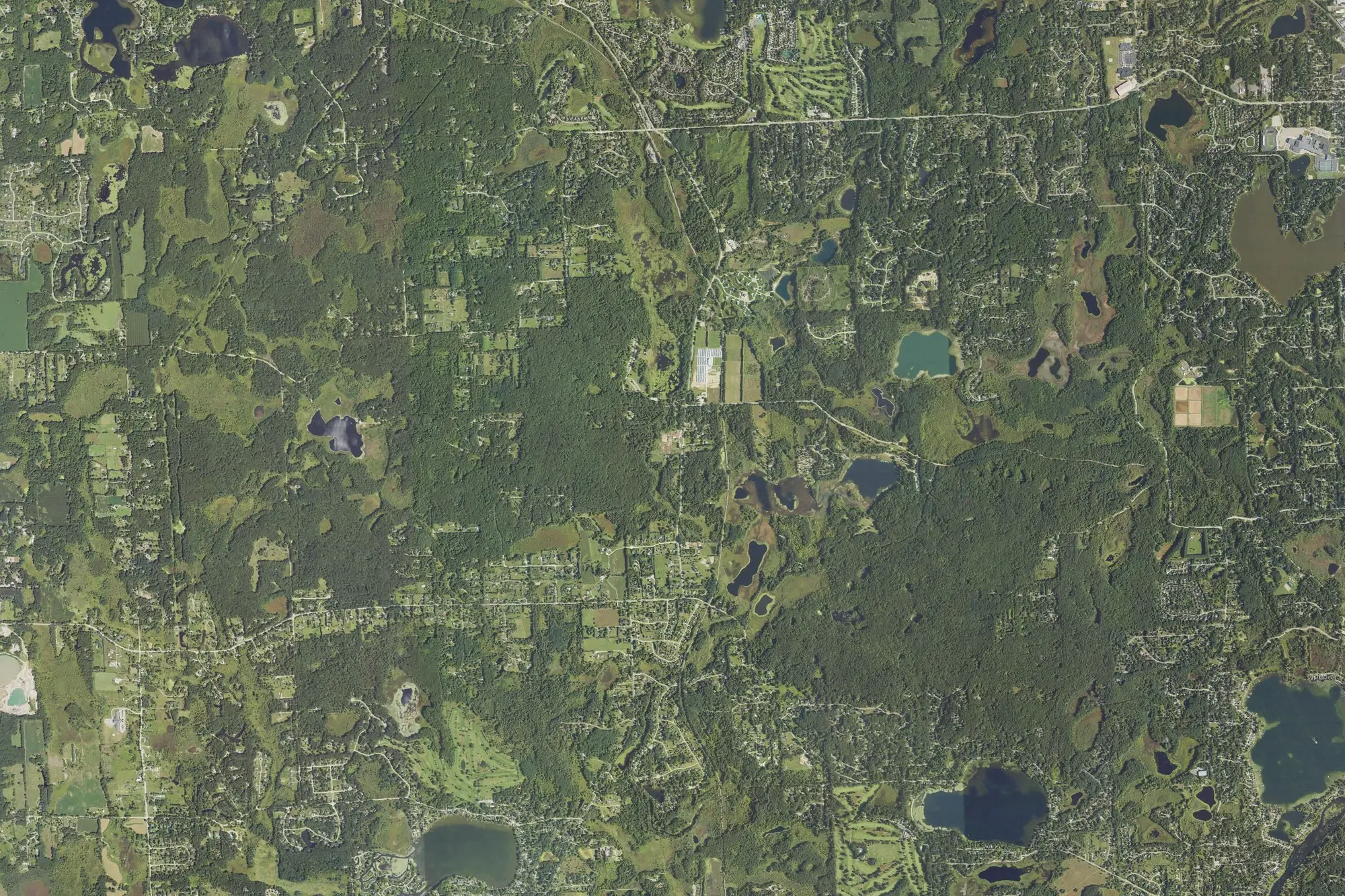 Aerial view of Brighton State Recreation Area