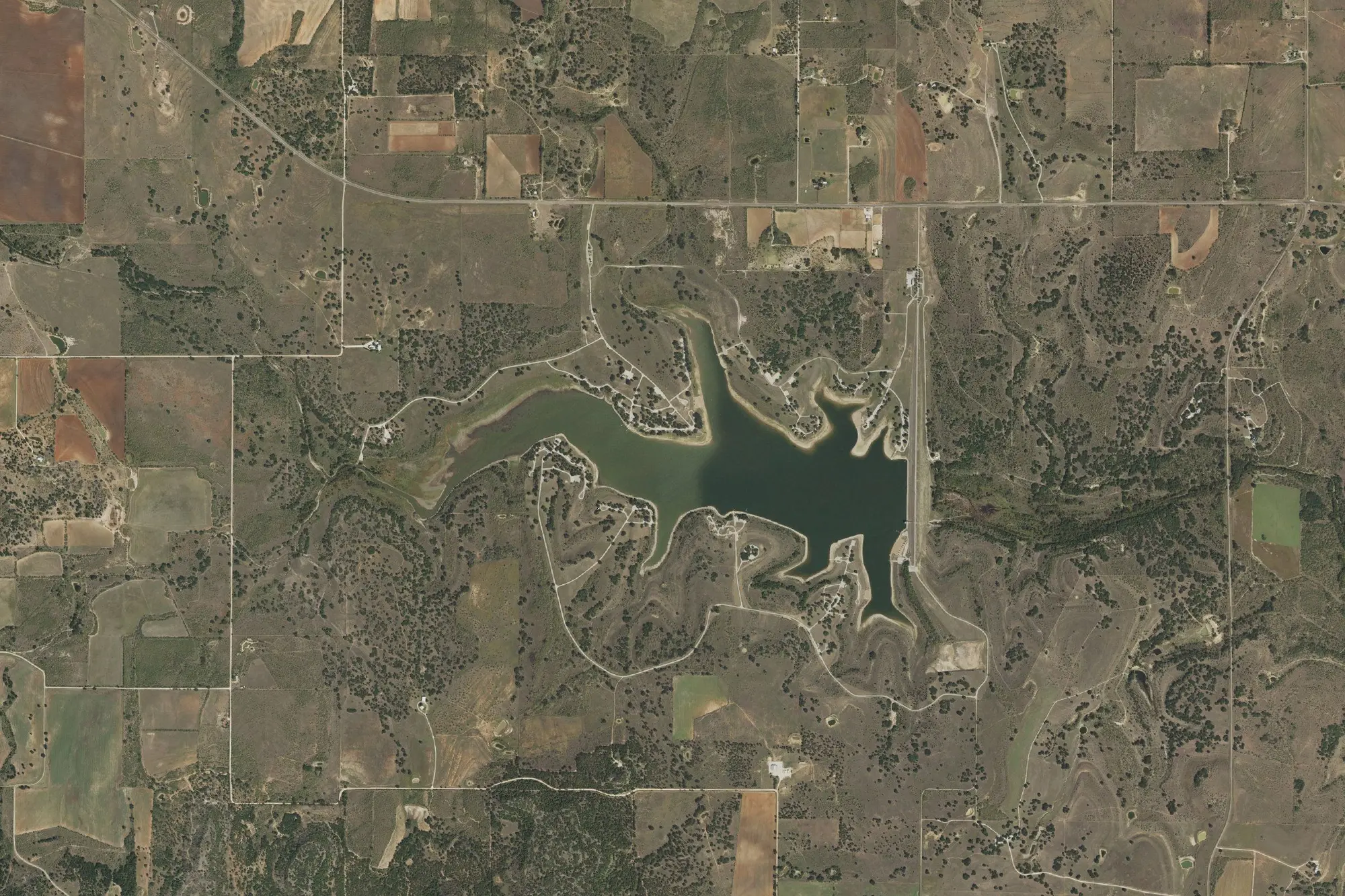 Aerial view of Hords Creek Recreation Area