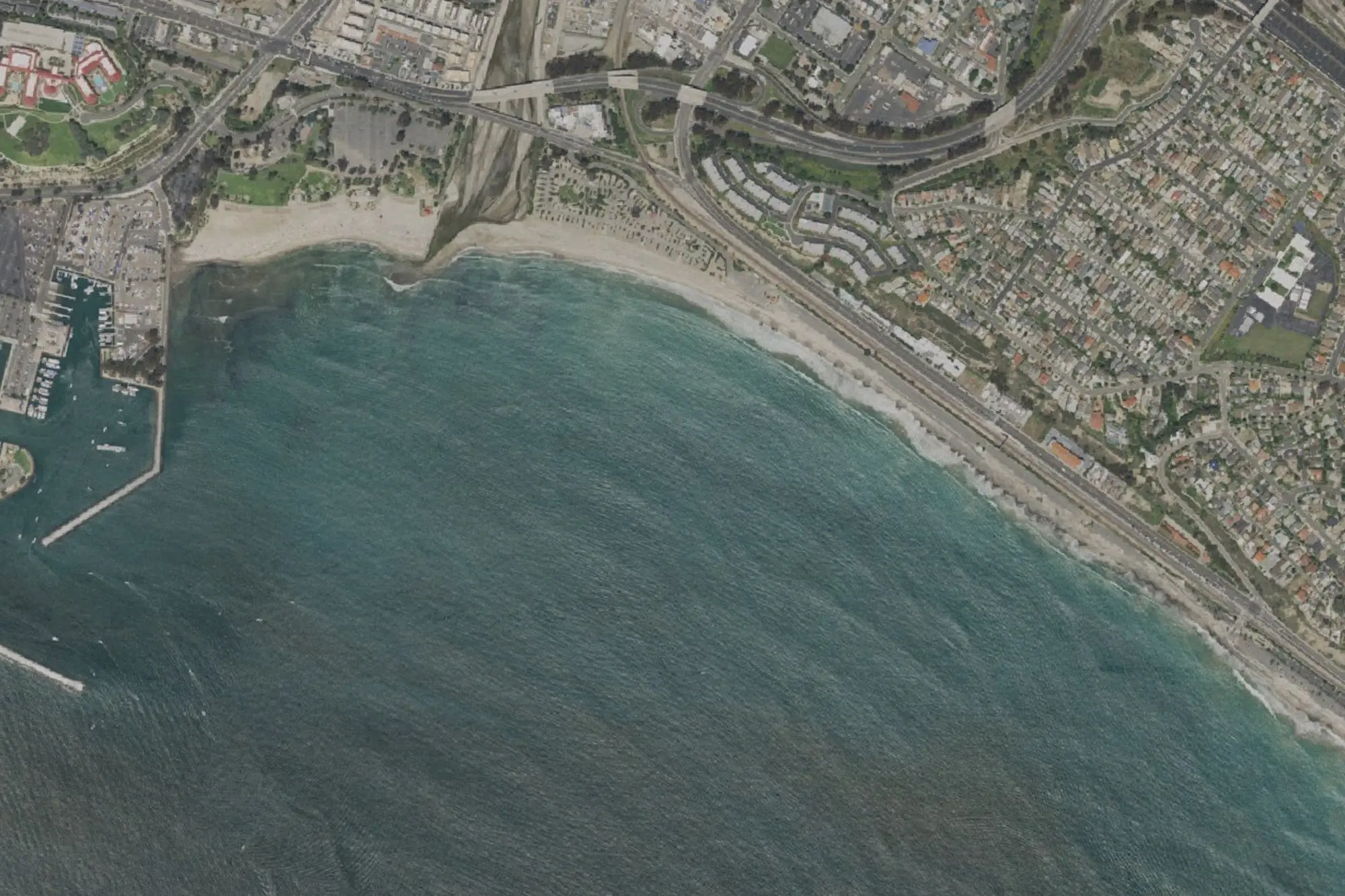 Aerial view of Doheny State Beach