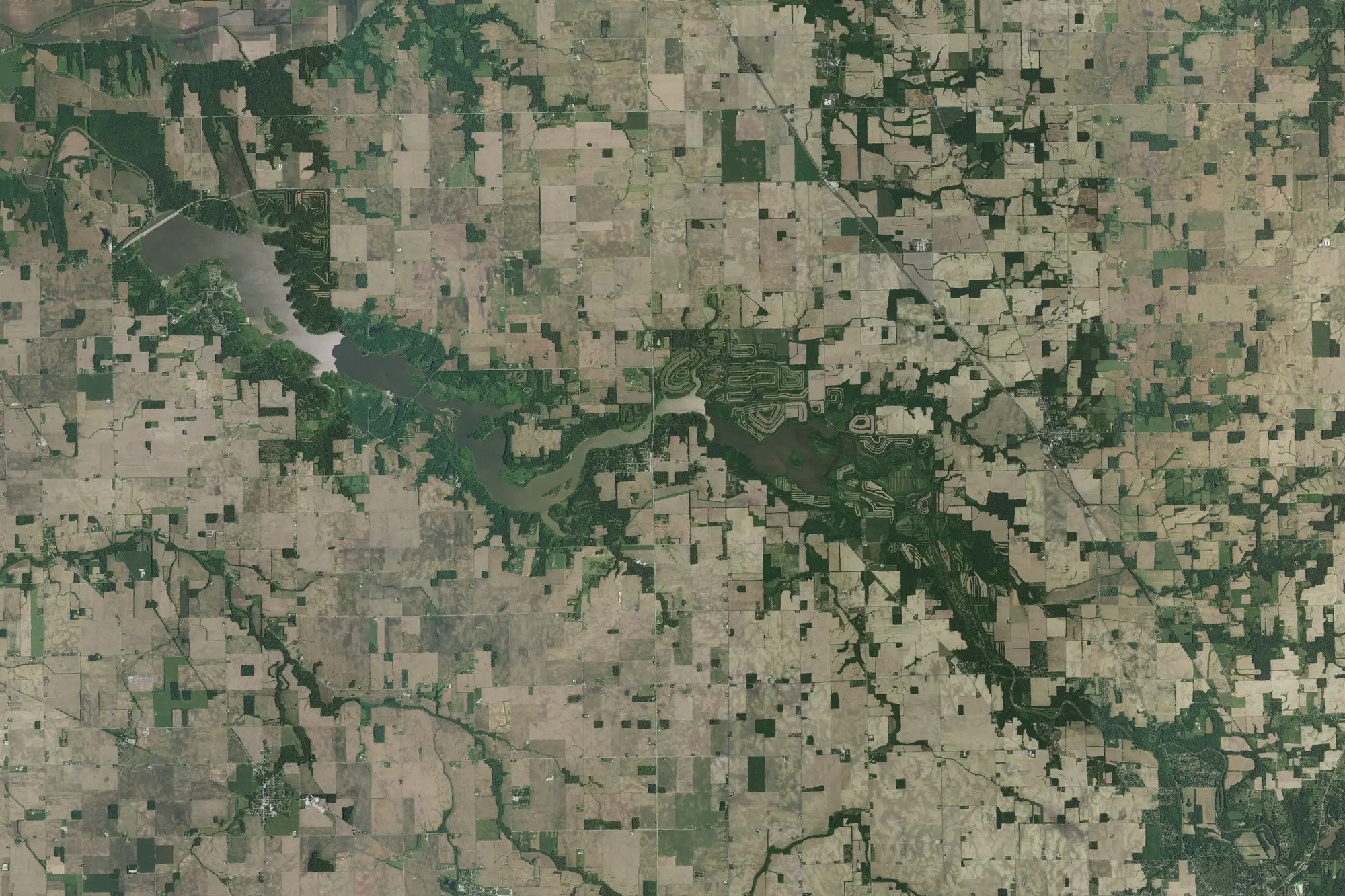 Aerial view of Mississinewa Recreation Area