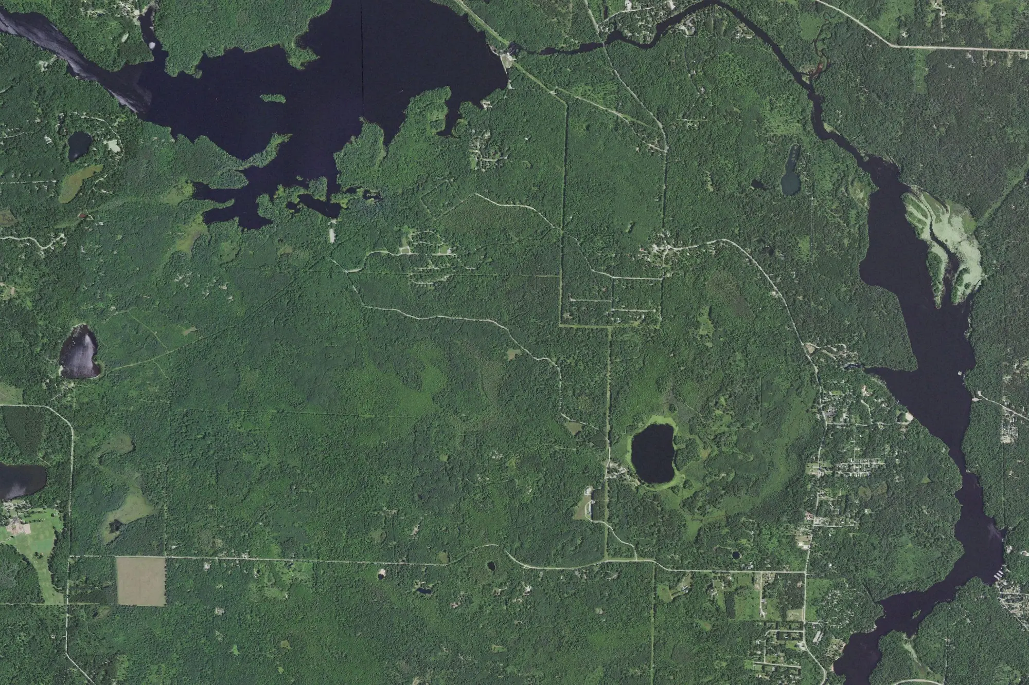 Aerial view of Governor Thompson State Park