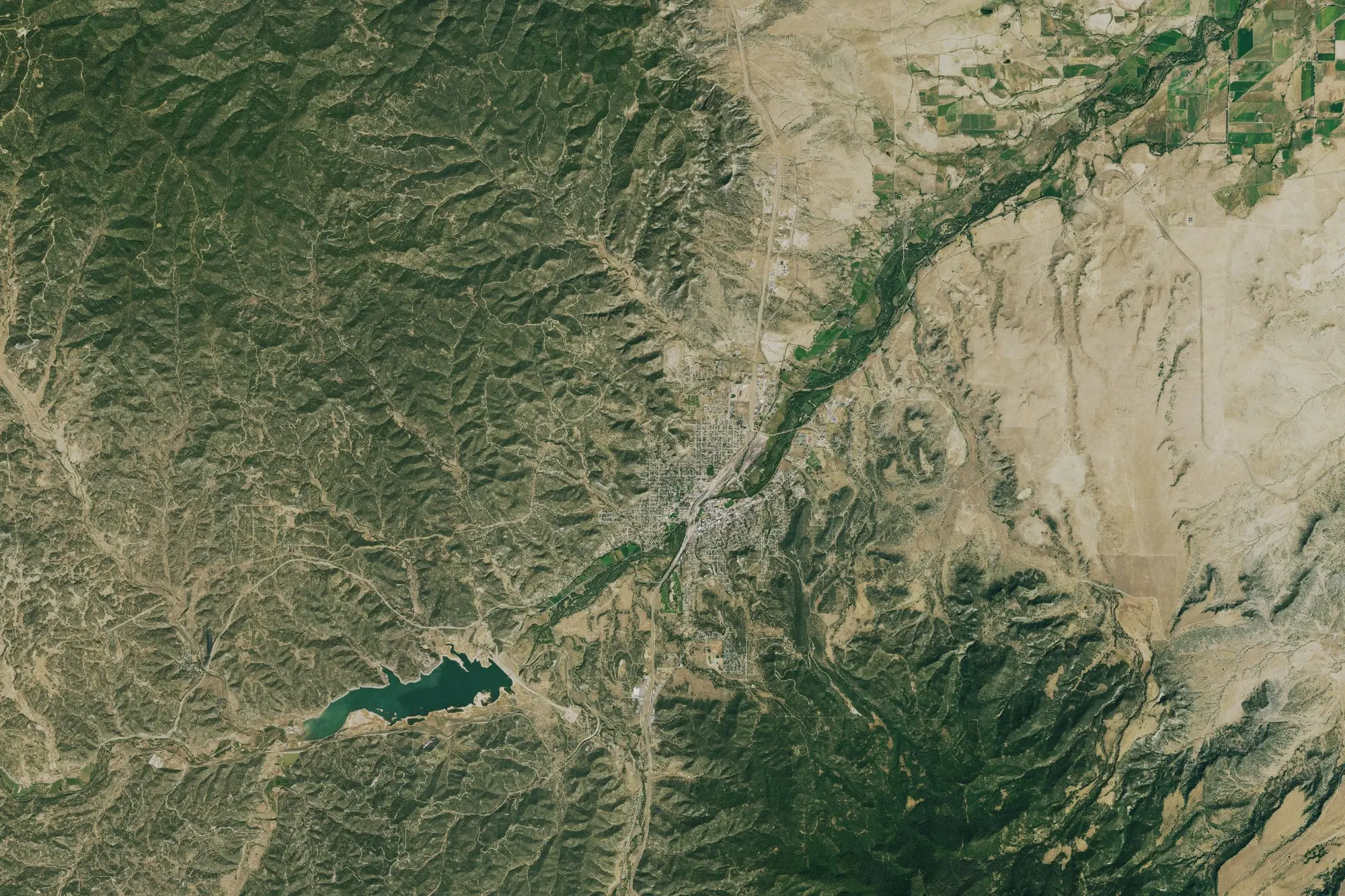 Aerial view of Trinidad Lake State Park