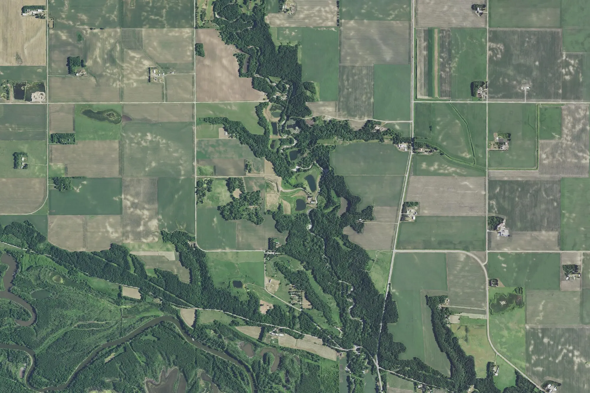 Aerial view of Fort Ridgely State Park
