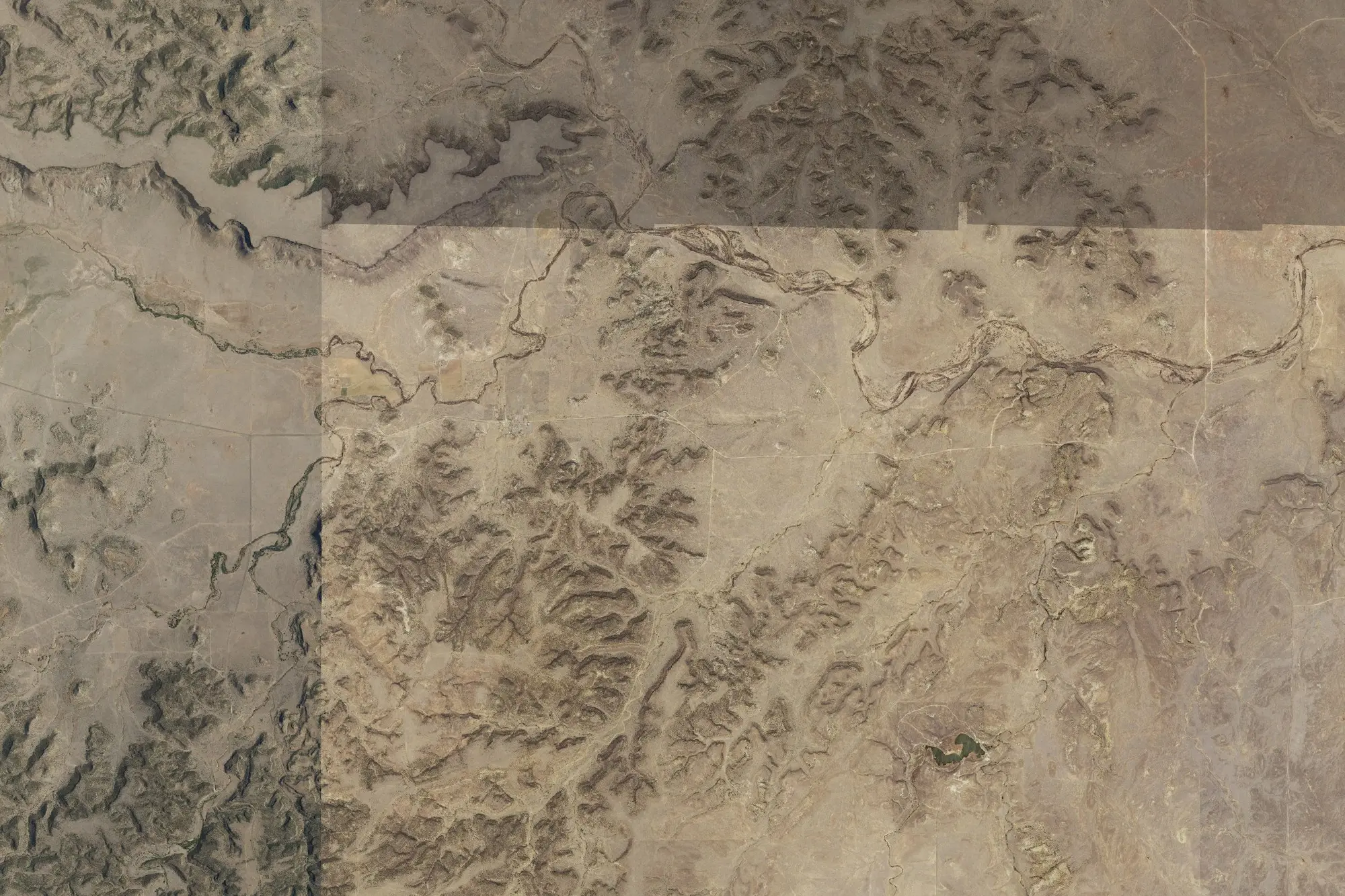Aerial view of Black Mesa State Park & Nature Preserve