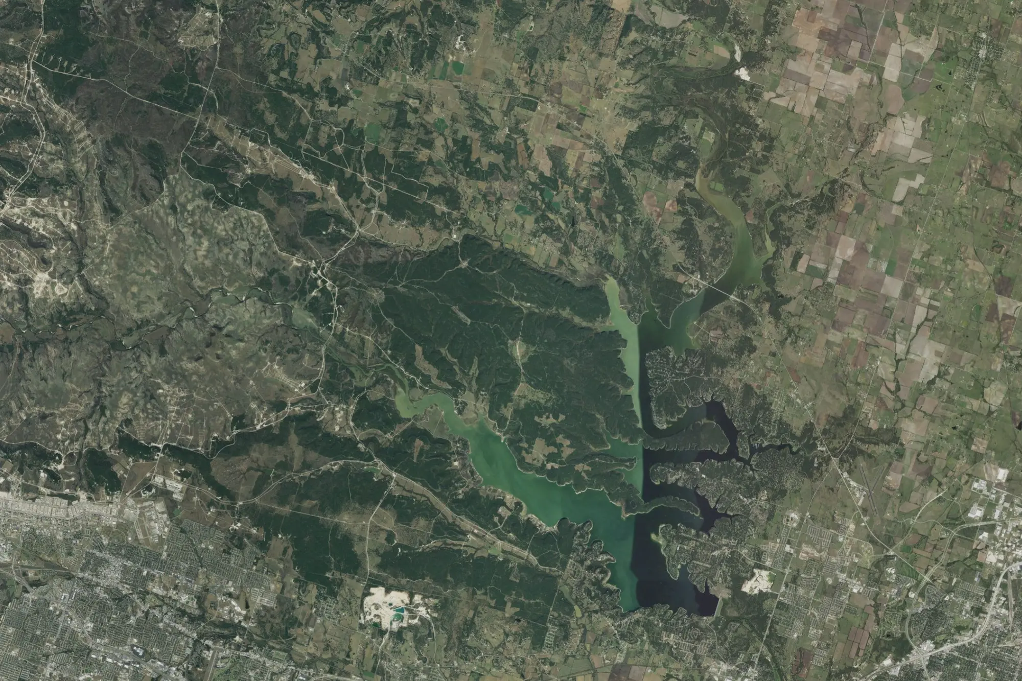 Aerial view of Belton Recreation Area
