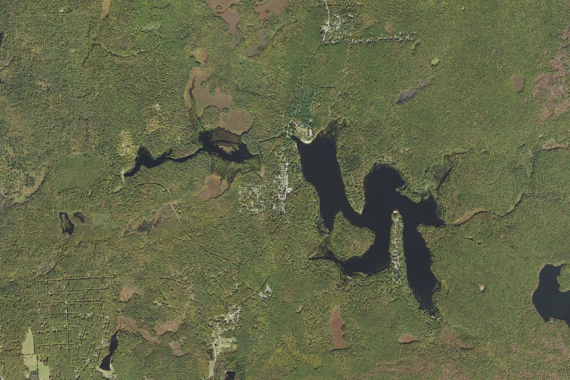Aerial view of Promised Land State Park