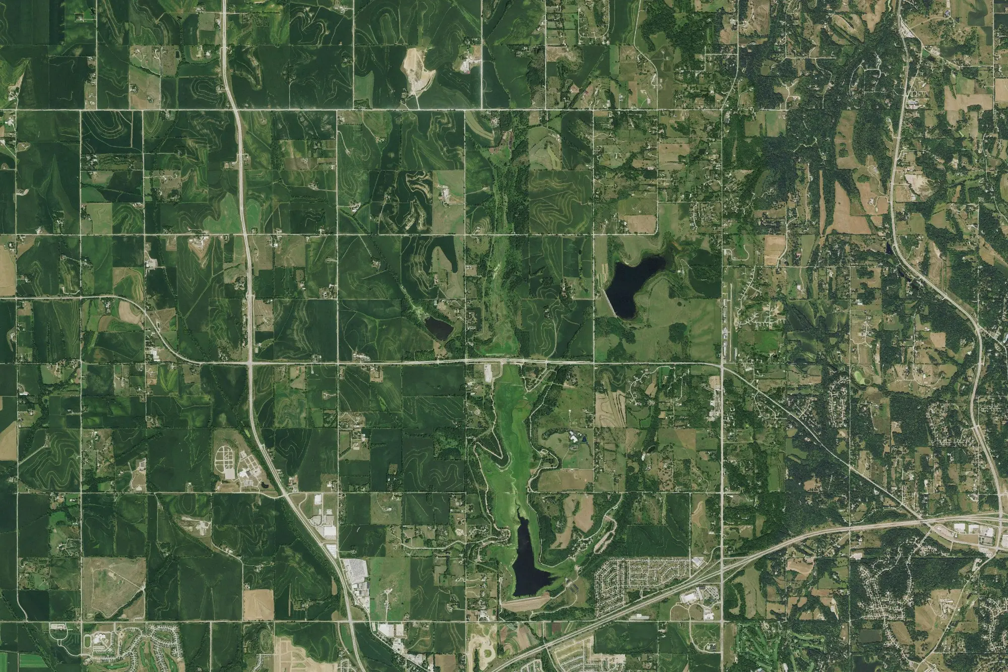 Aerial view of Glenn Cunningham Recreation Area