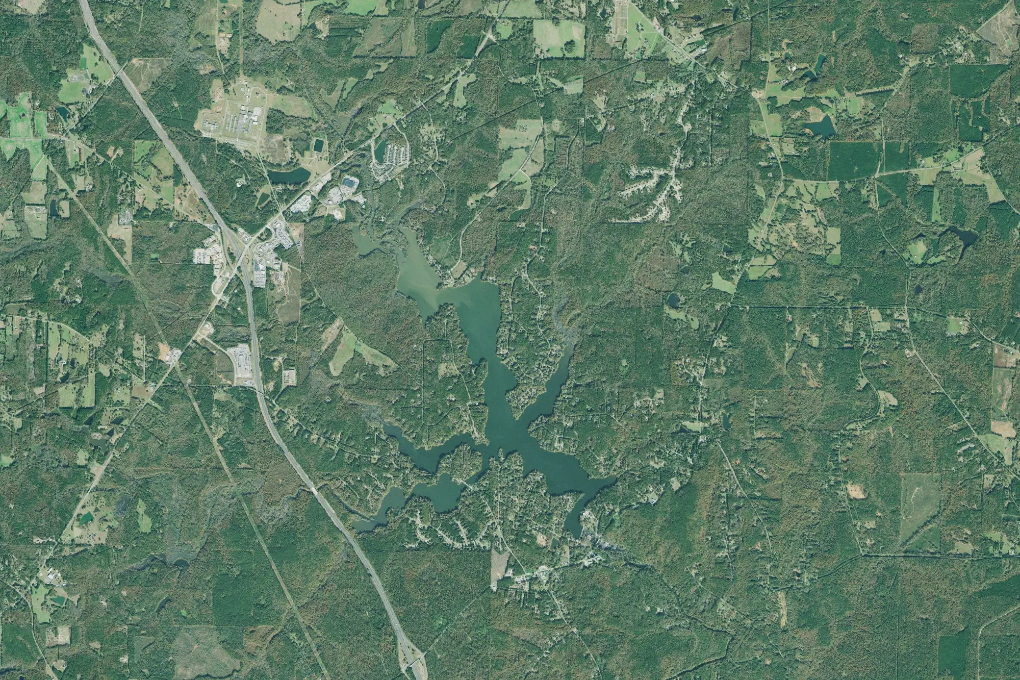 Aerial view of High Falls State Park