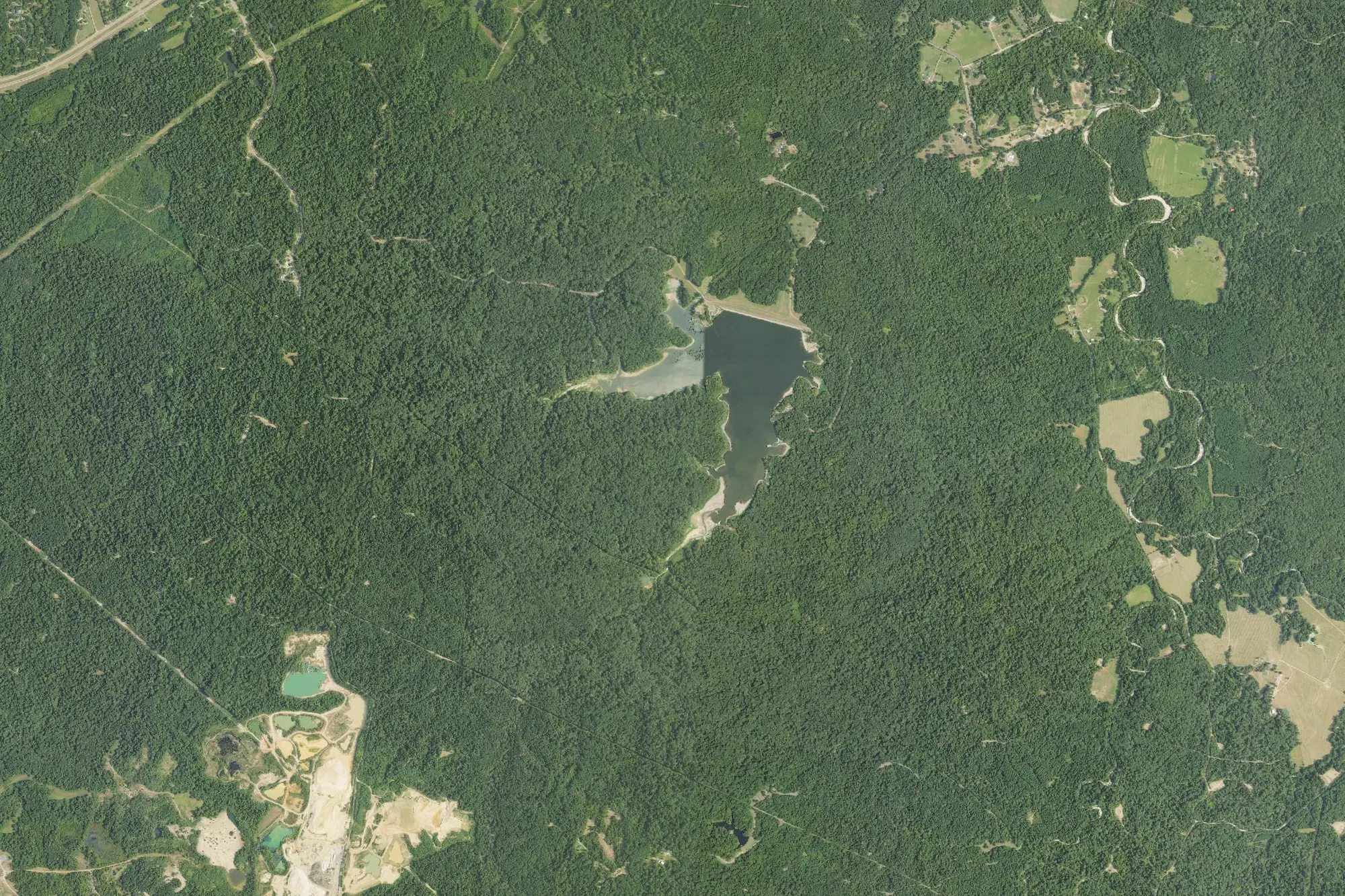 Aerial view of Natchez State Park