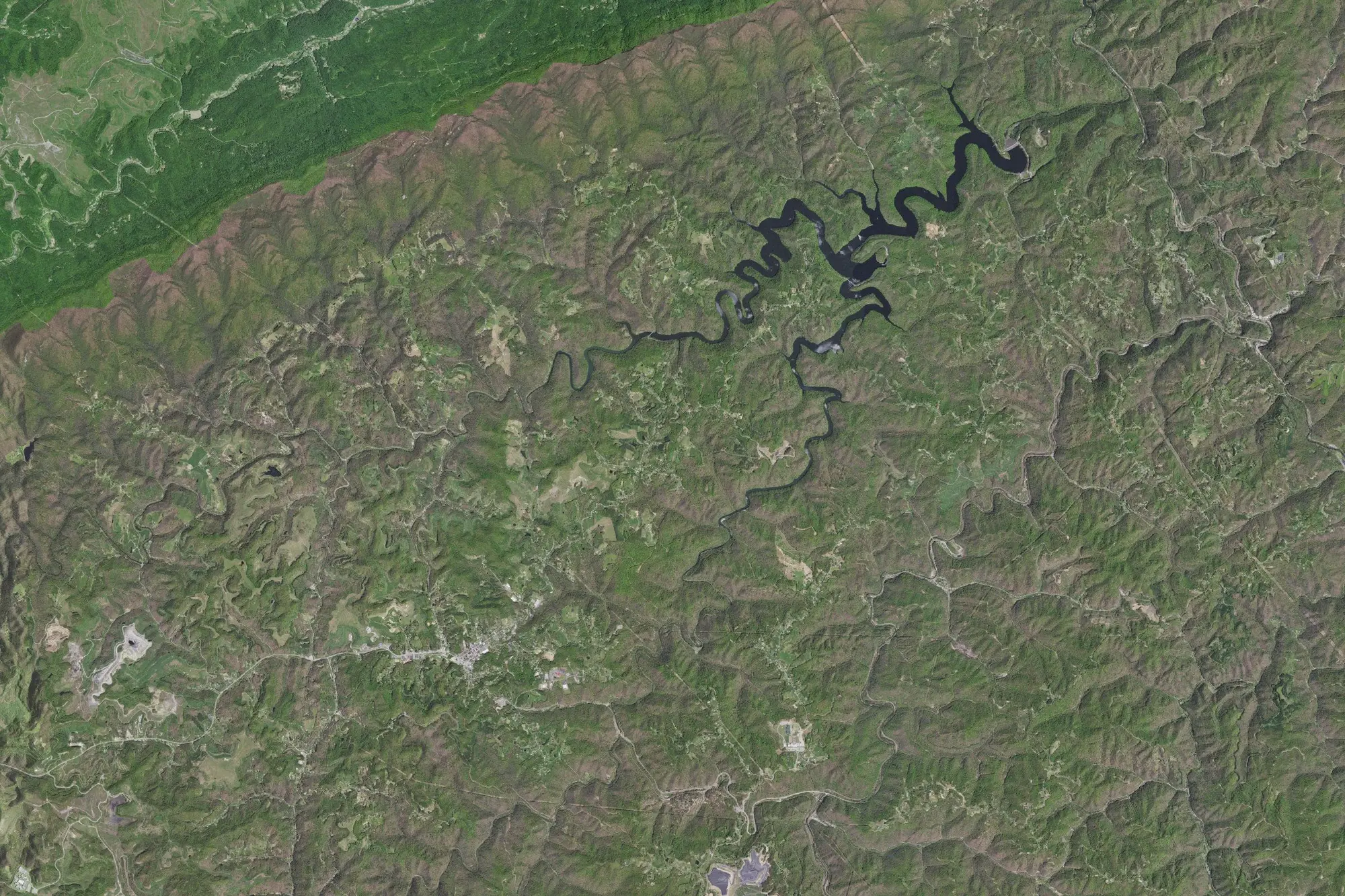 Aerial view of John W Flannagan Recreation Area