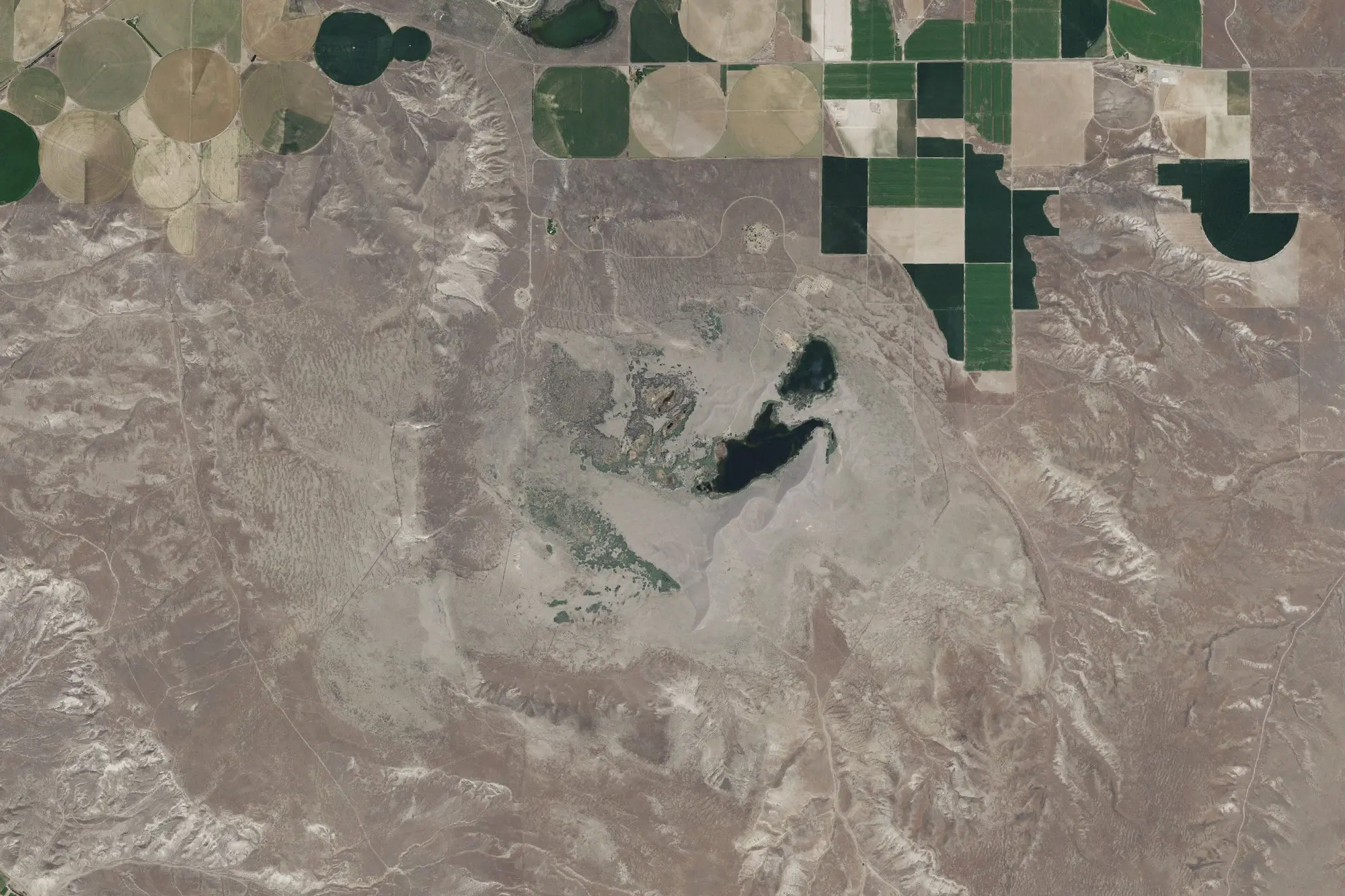 Aerial view of Bruneau Dunes State Park