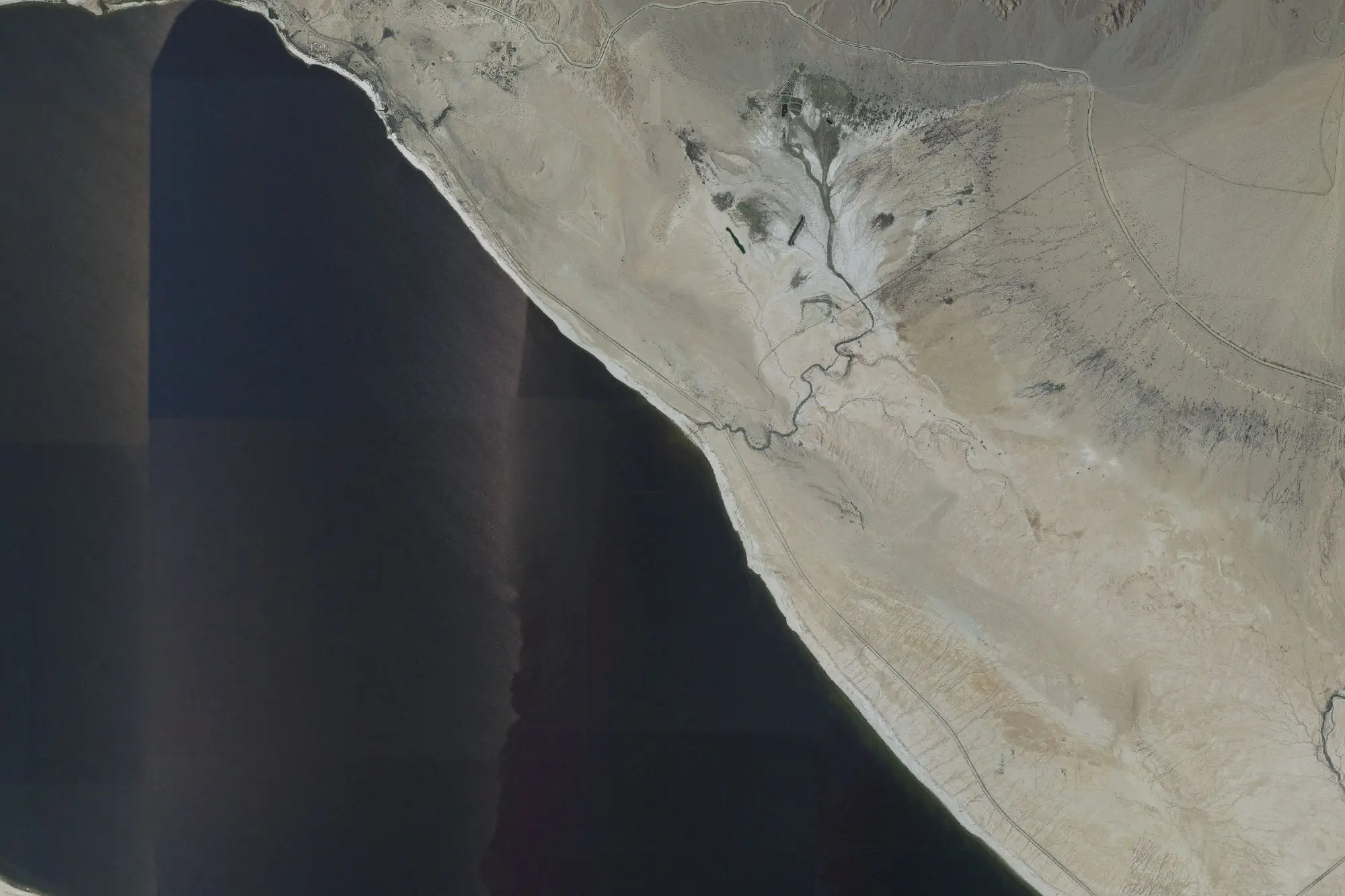 Aerial view of Salton Sea State Recreation Area