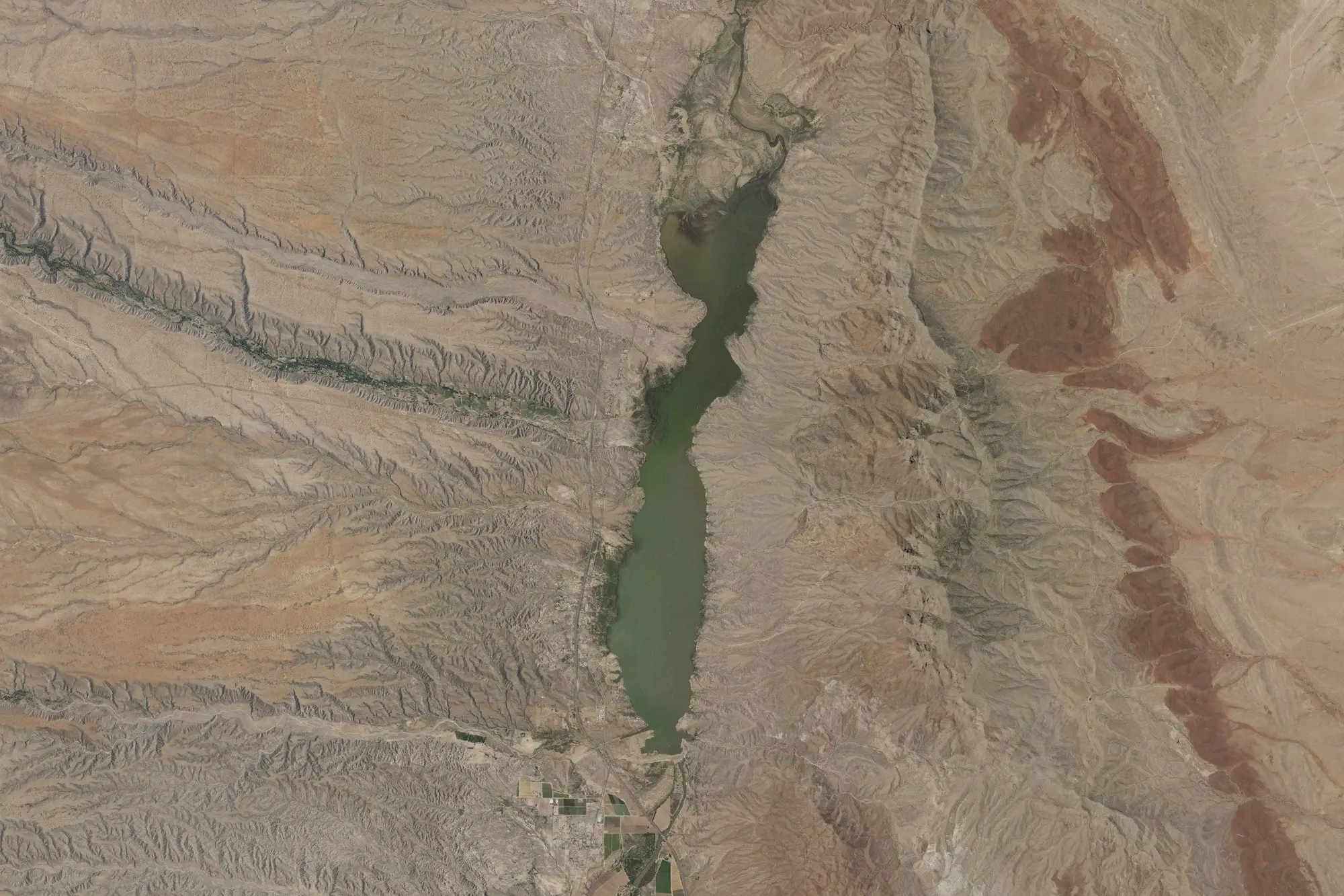 Aerial view of Caballo Lake State Park