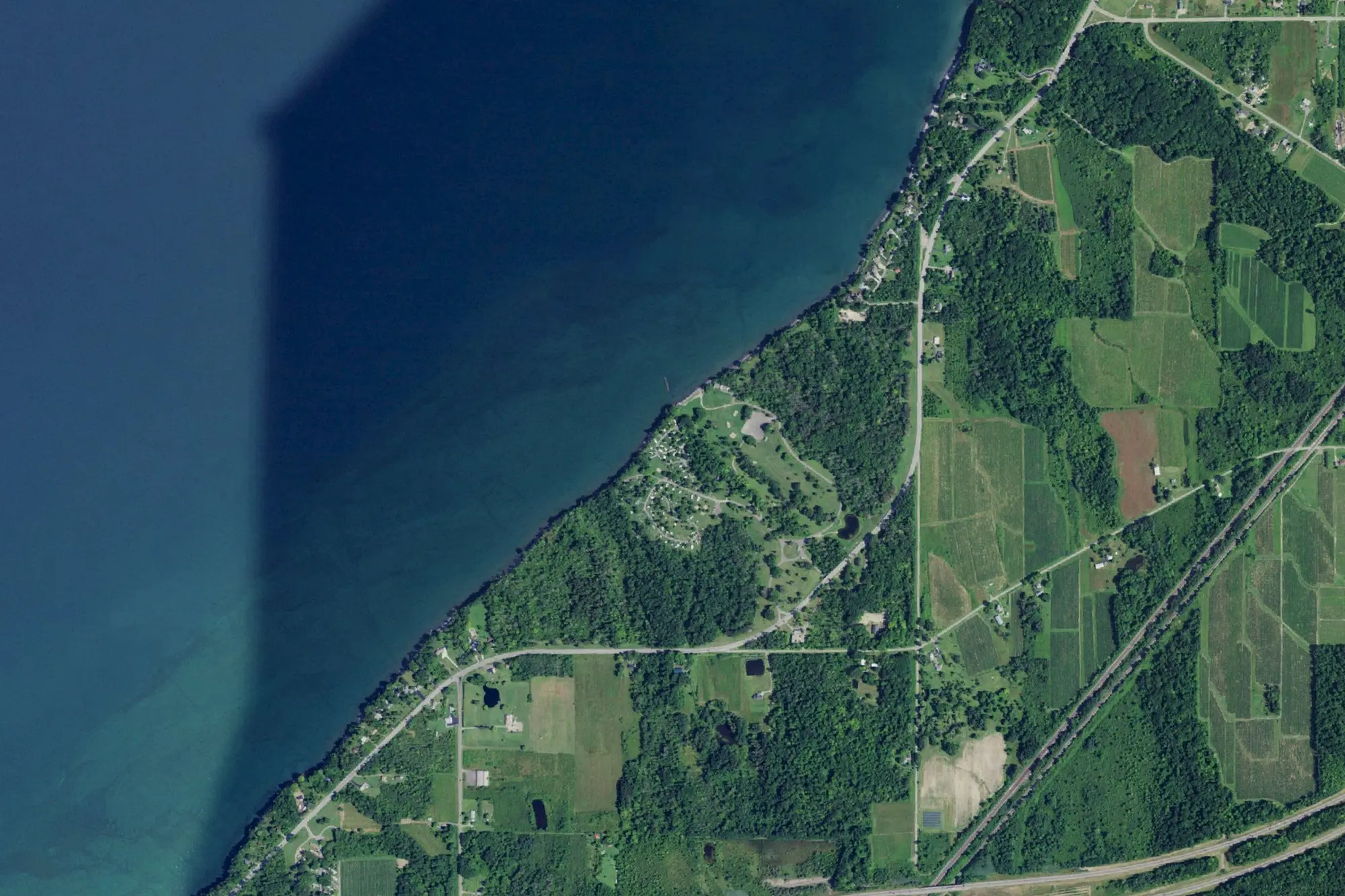 Aerial view of Lake Erie State Park