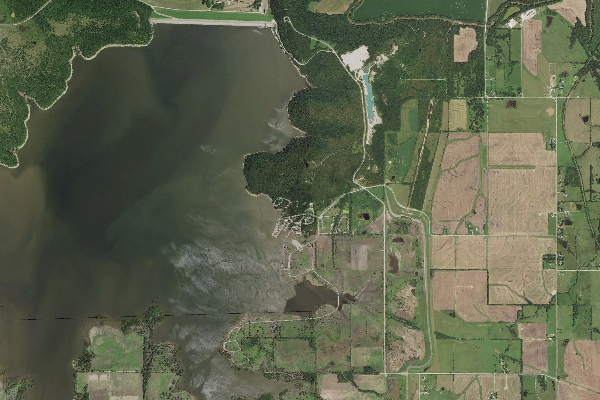 Aerial view of Elk City State Park