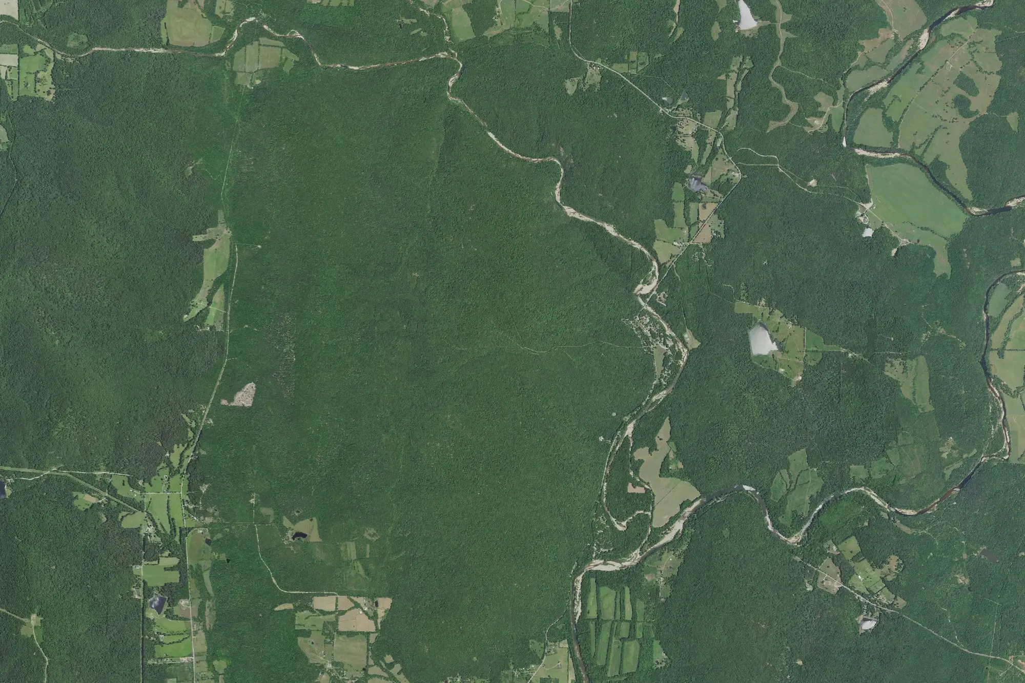 Aerial view of Sam A. Baker State Park