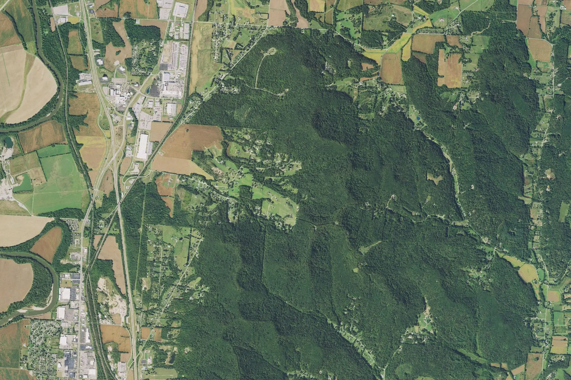 Aerial view of Great Seal State Park