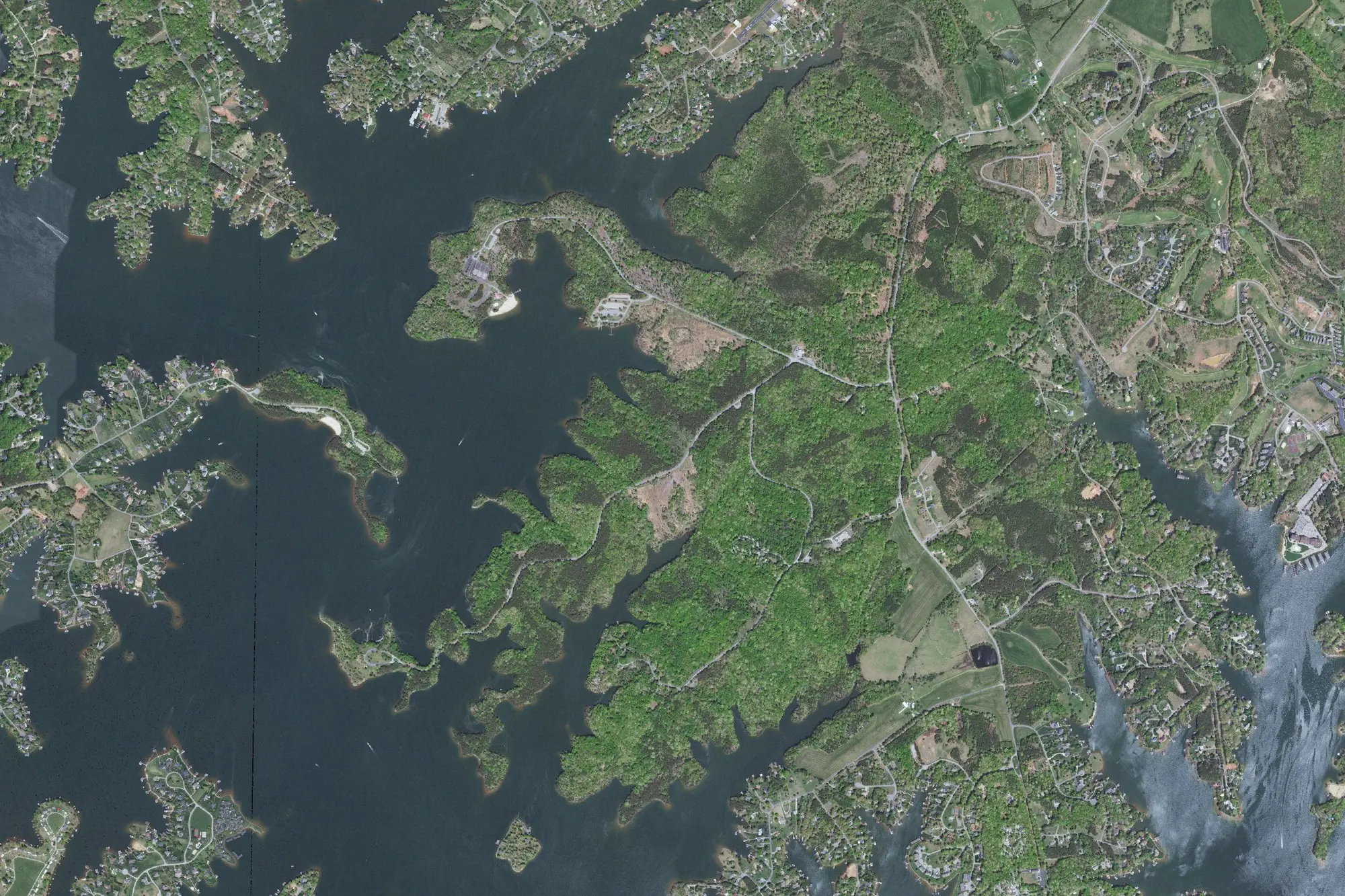 Aerial view of Smith Mountain Lake State Park