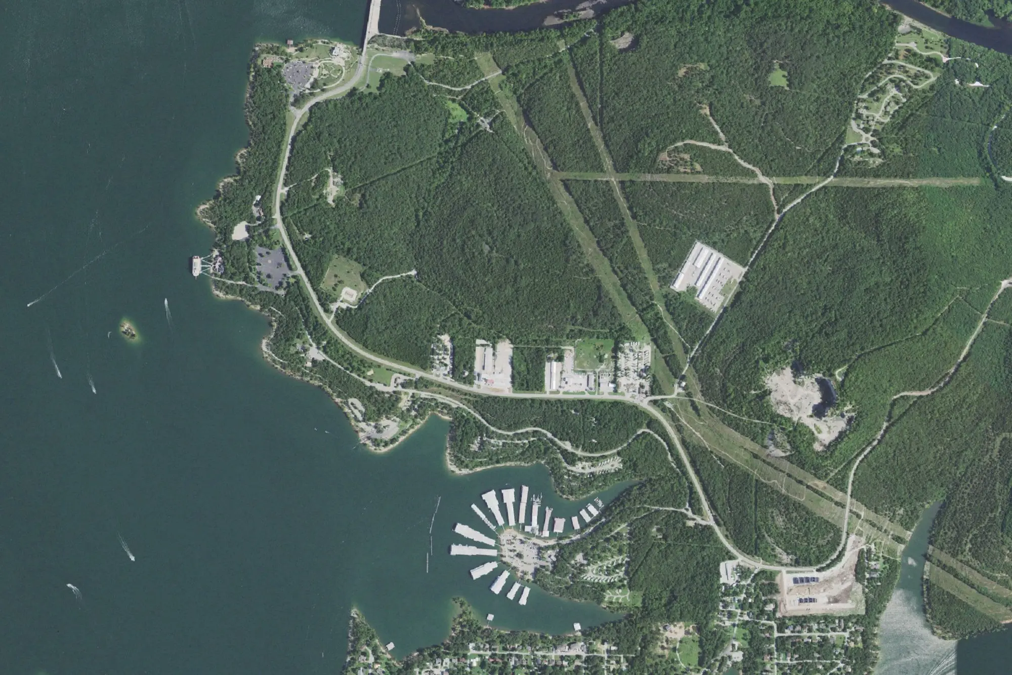 Aerial view of Table Rock State Park