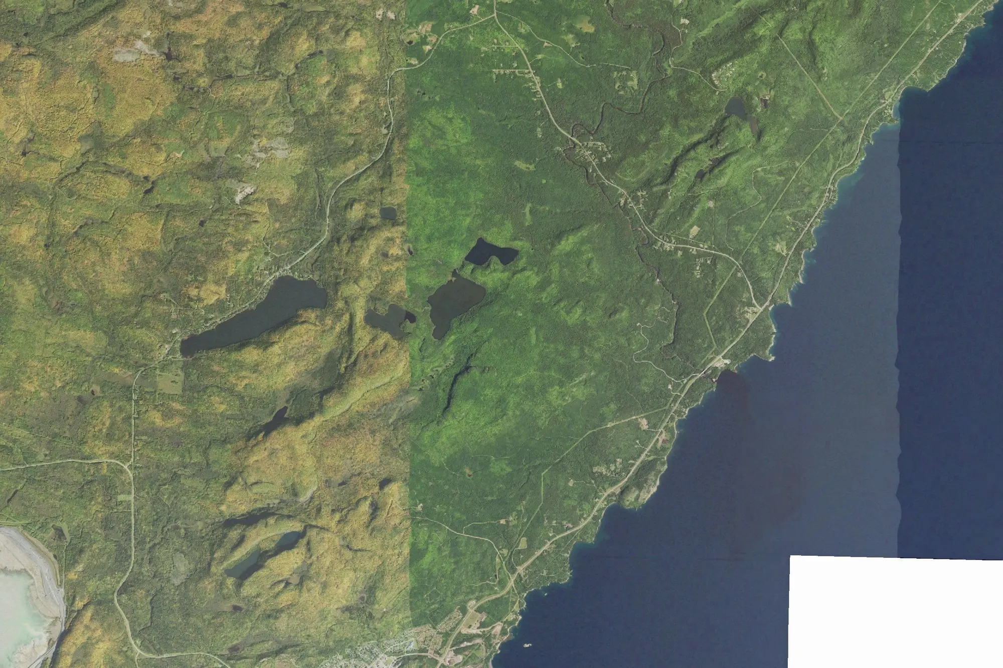 Aerial view of Tettegouche State Park