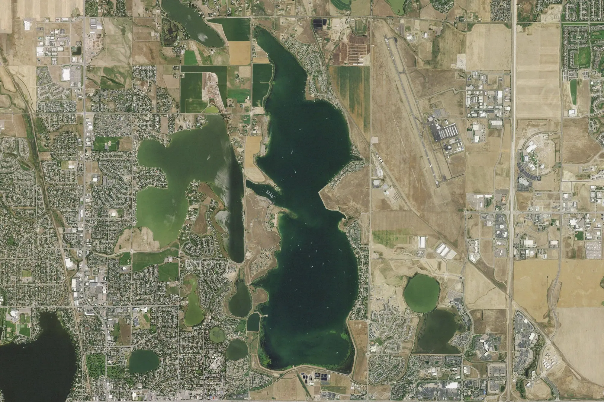 Aerial view of Boyd Lake State Park