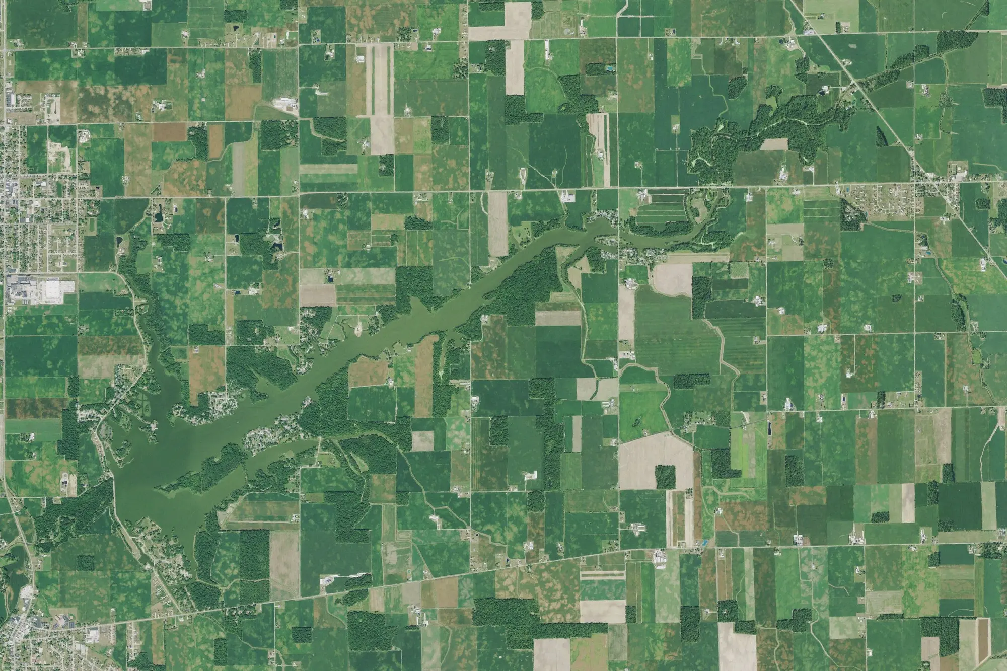 Aerial view of Lake Loramie State Park