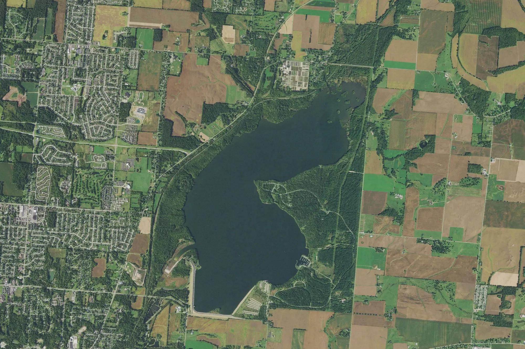 Aerial view of Buck Creek State Park