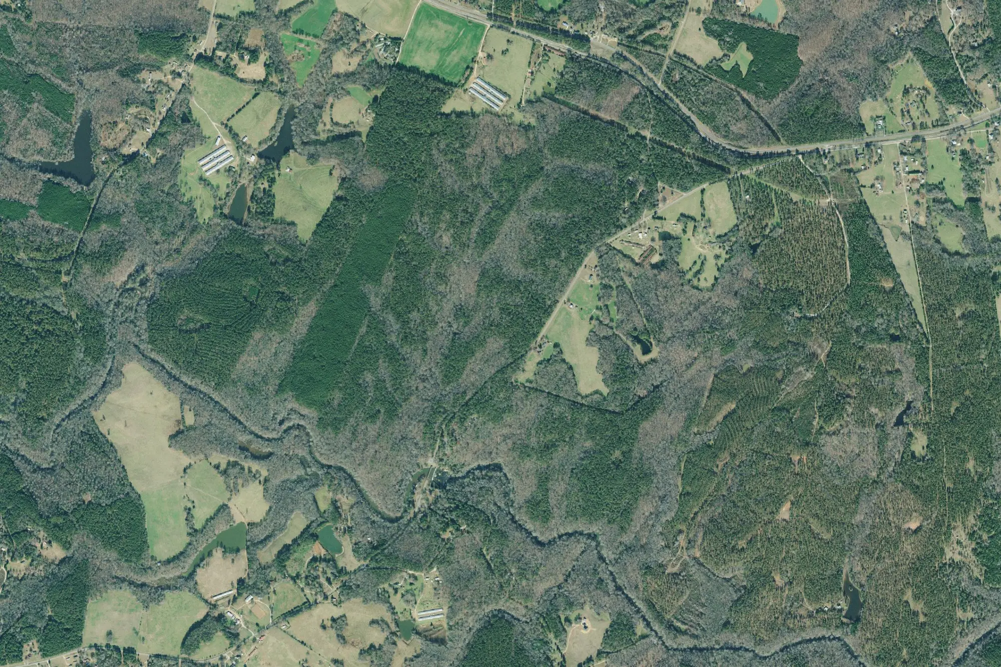 Aerial view of Watson Mill Bridge State Park