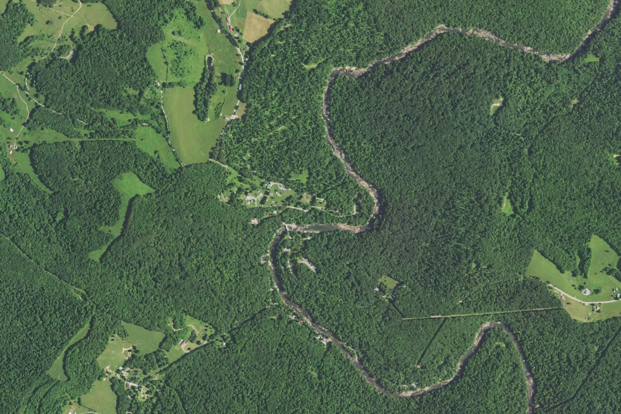 Aerial view of Audra State Park