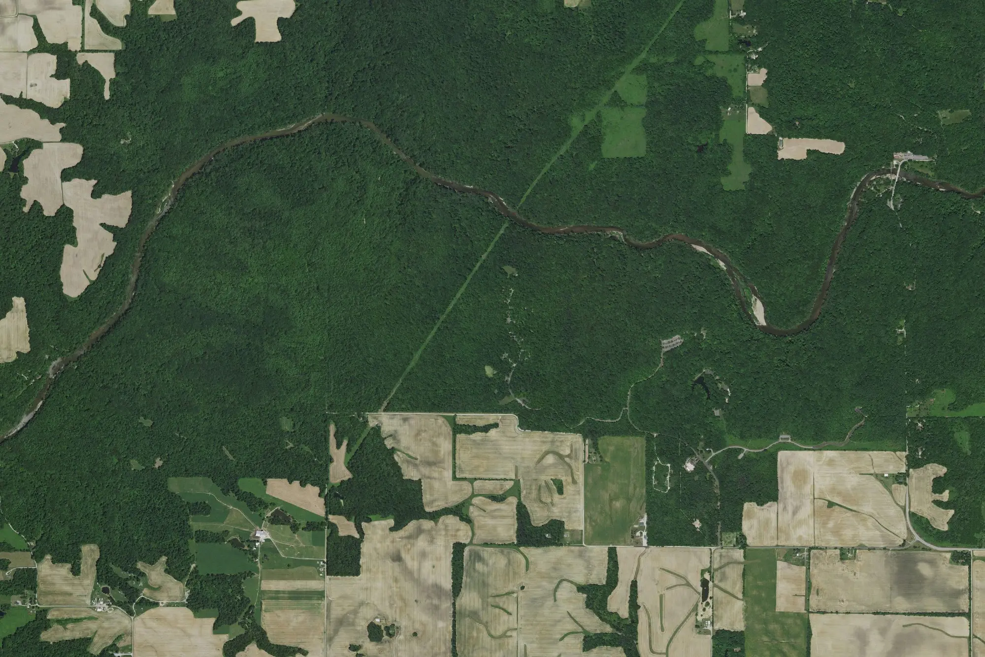 Aerial view of Shades State Park